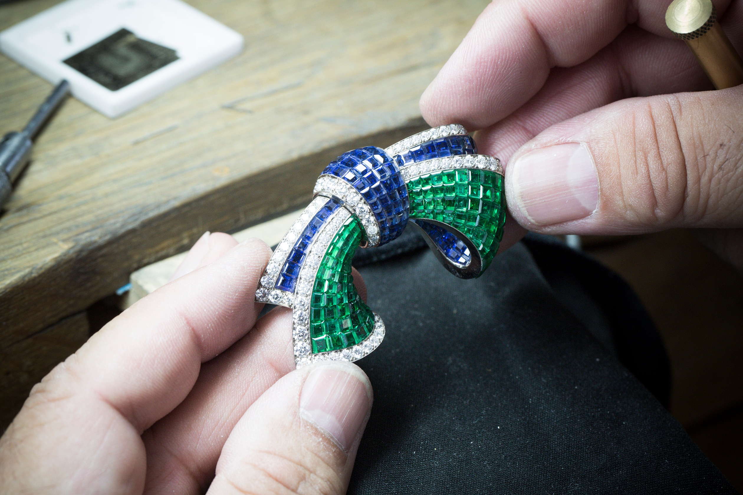 Check before assembling, Cascade mystérieuse necklace, Van Cleef & Arpels.