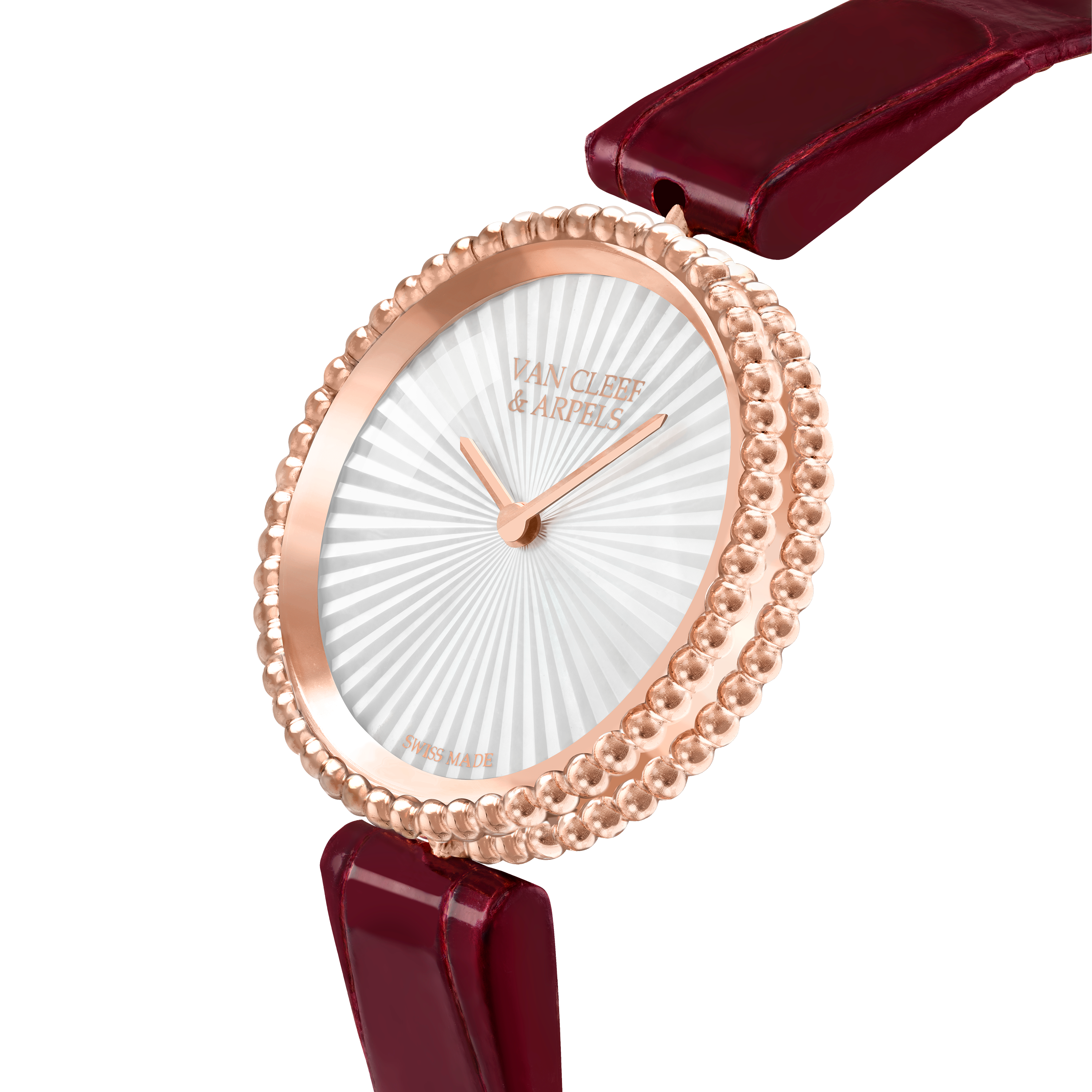 Perlée腕表，30毫米, 18K玫瑰金, 珍珠母贝:  1 宝石, Detail, Watch_梵克雅宝_Van Cleef & Arpels