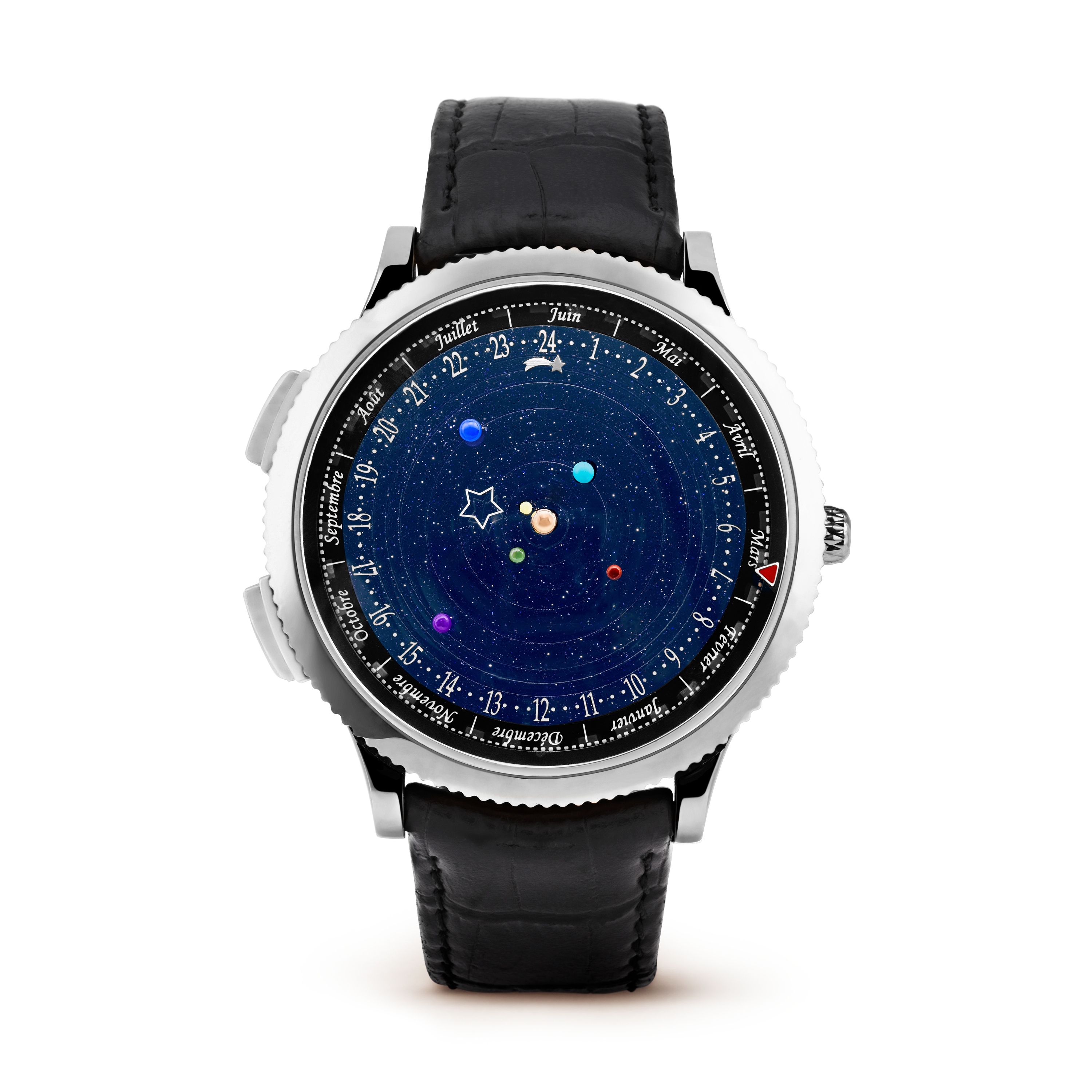 Midnight Plan tarium Watch 18K white gold Agate Aventurine