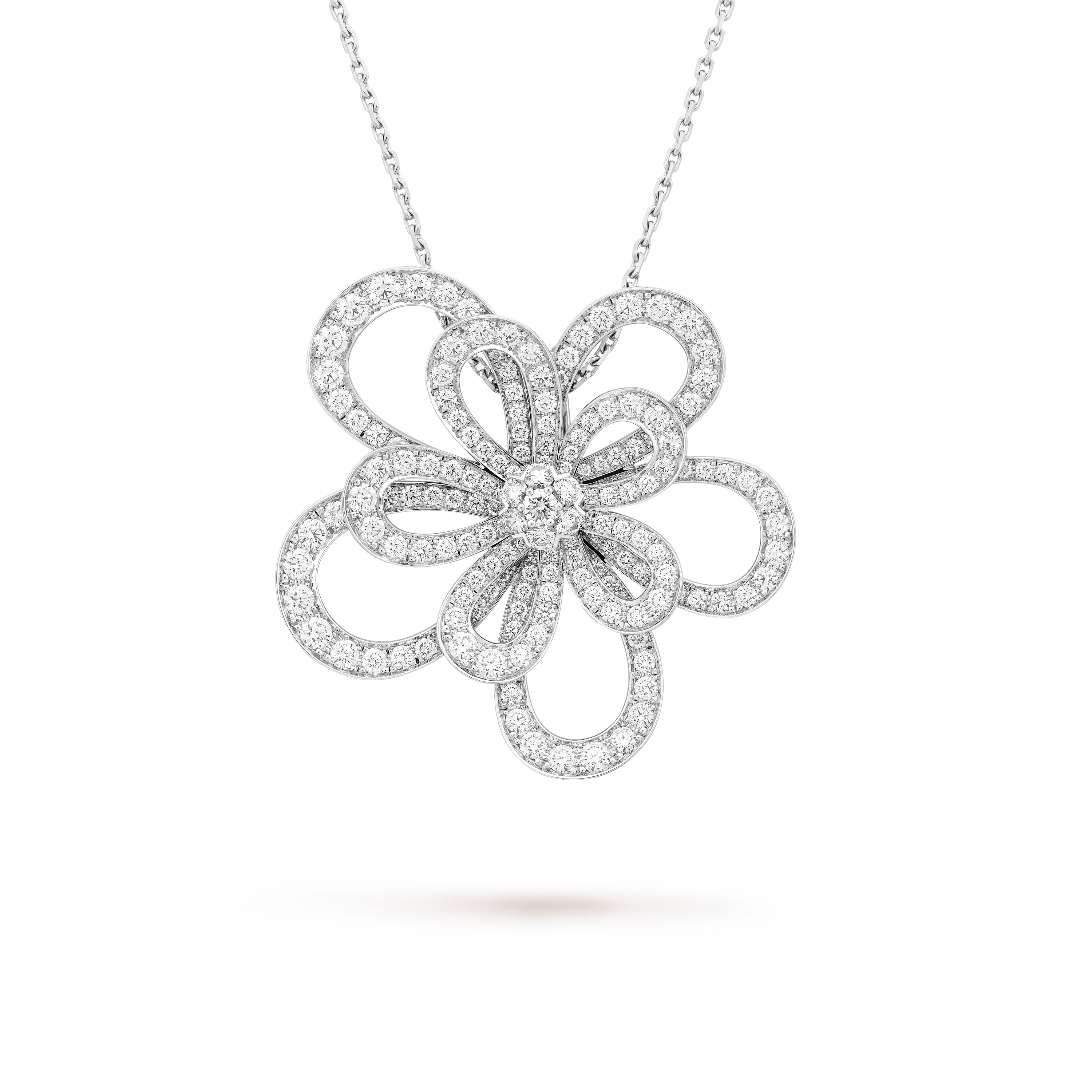 Flowerlace吊坠18K白金, 钻石_梵克雅宝_Van Cleef & Arpels