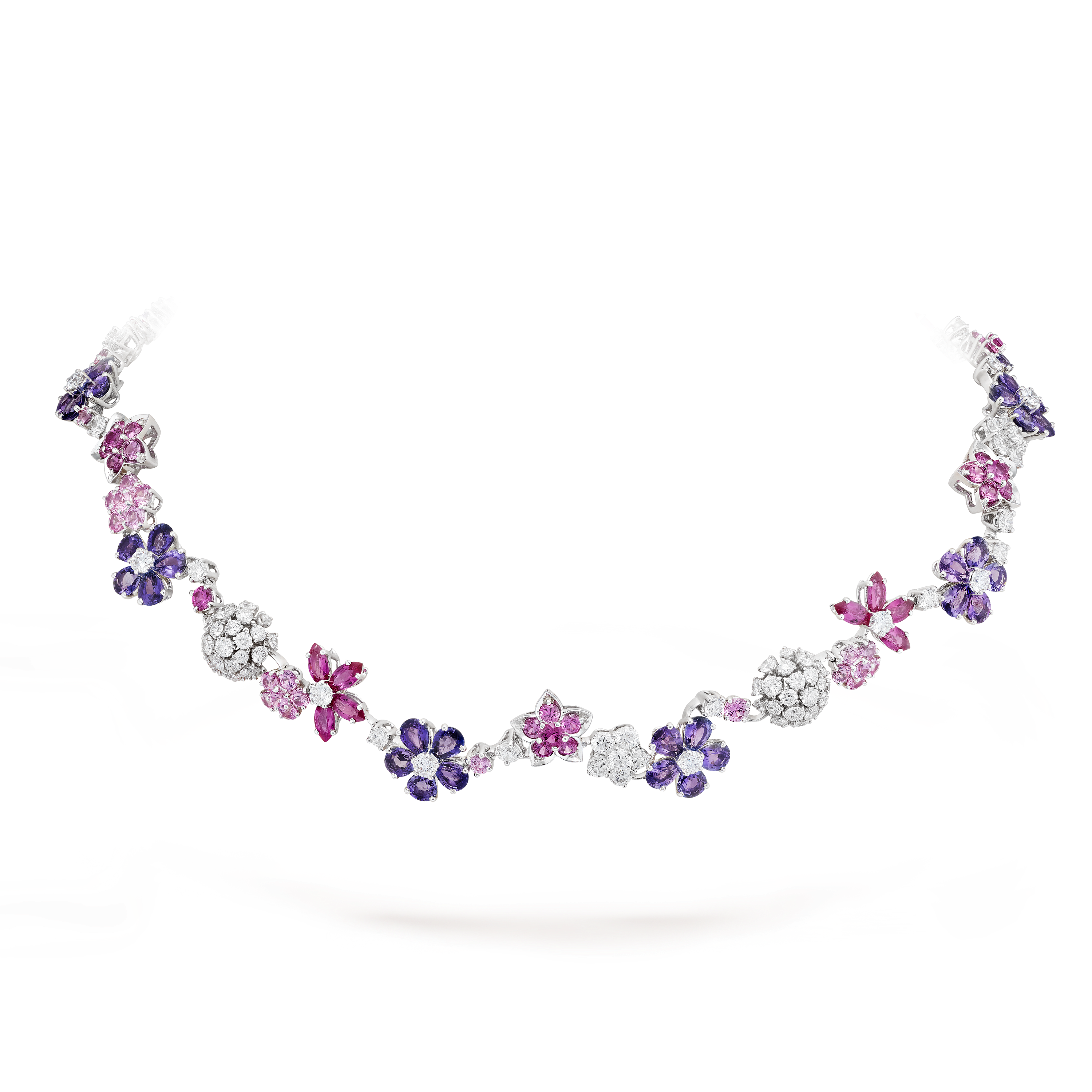 Louis Vuitton High Jewelry Pink Sapphire And Diamond Necklace Cost