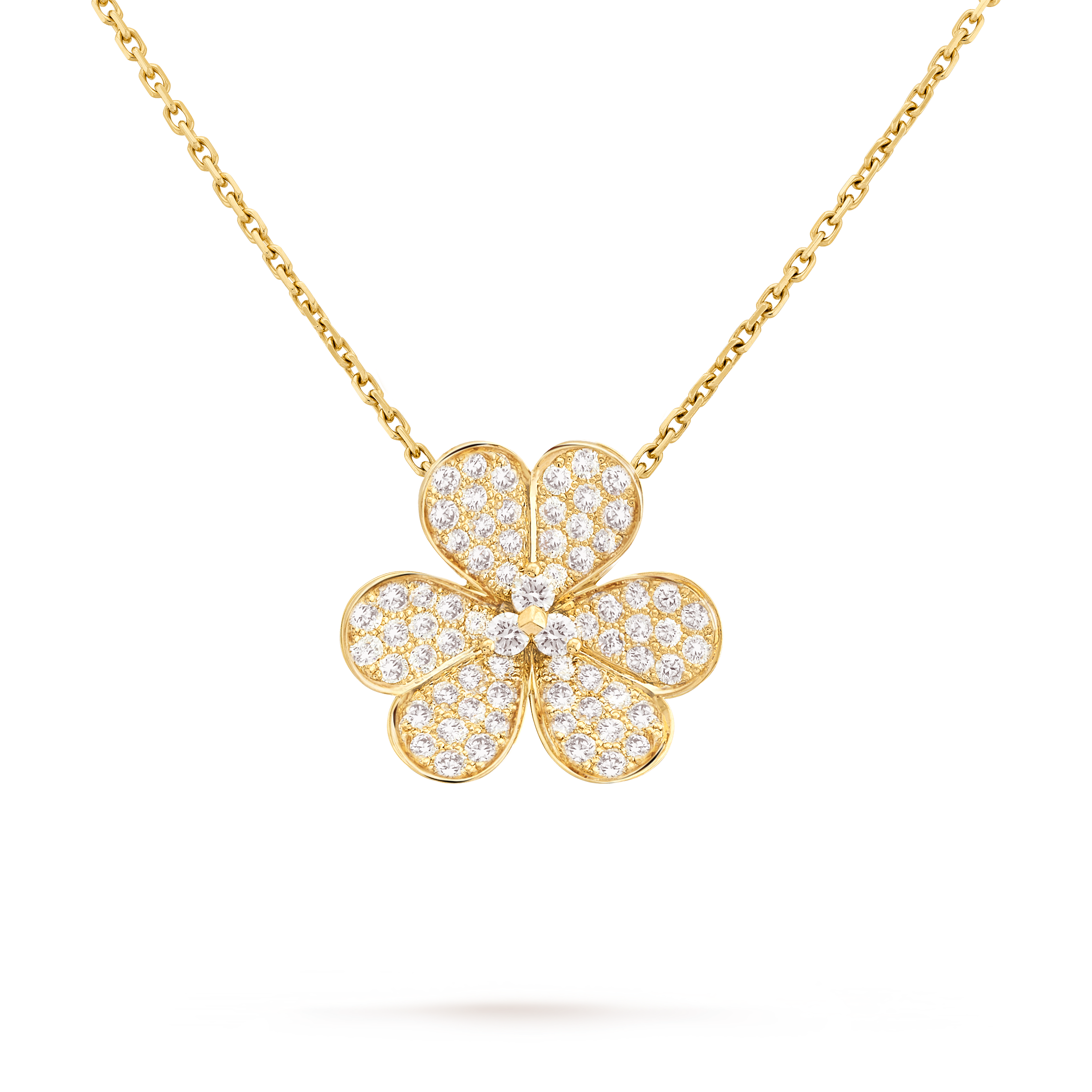 Frivole pendant, large model 18K yellow gold, Diamond Van Cleef & Arpels