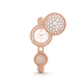 VCARO8WL00 - Perlée Toi & Moi secret watch, small model