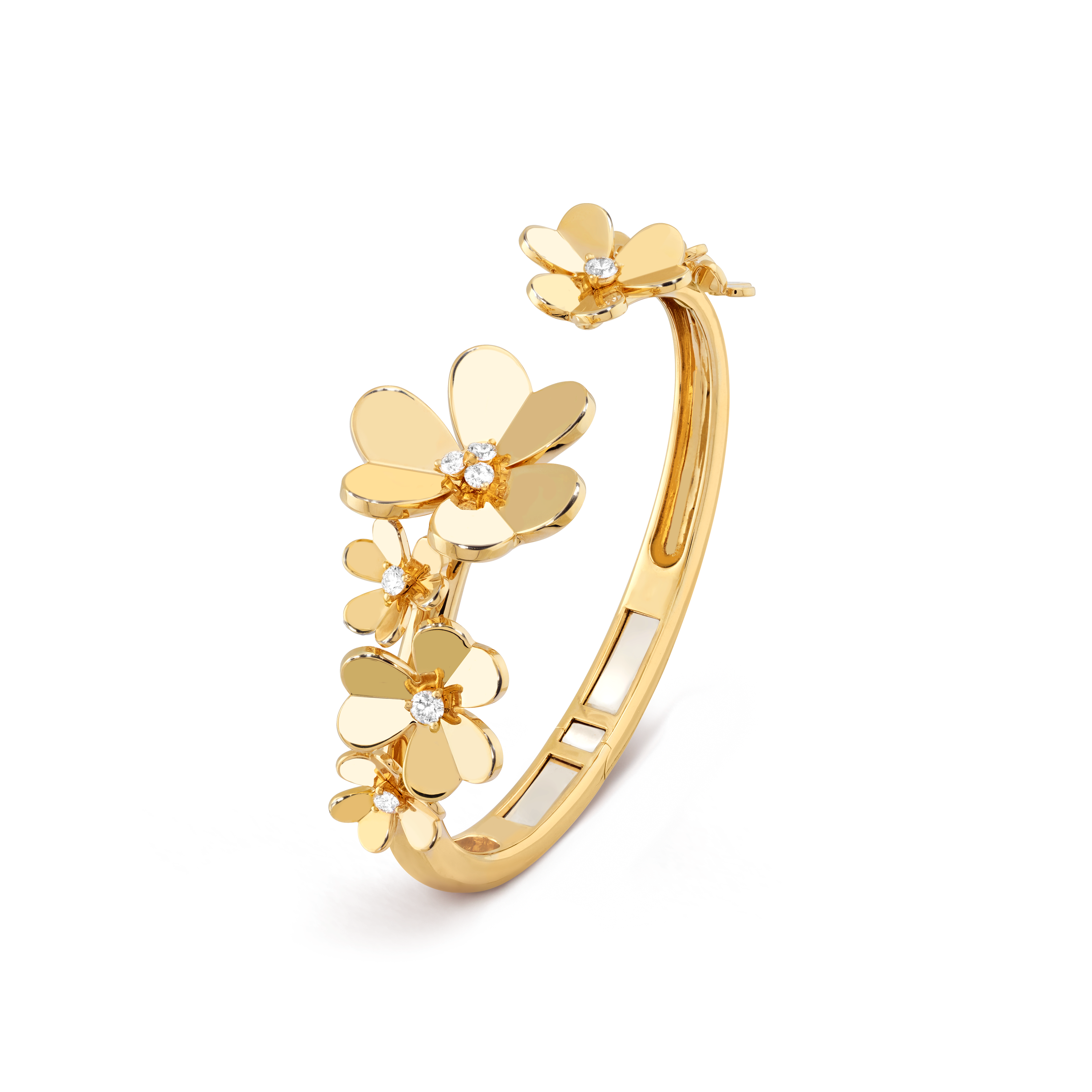 Frivole bracelet 7 flowers medium model 18K yellow gold Diamond