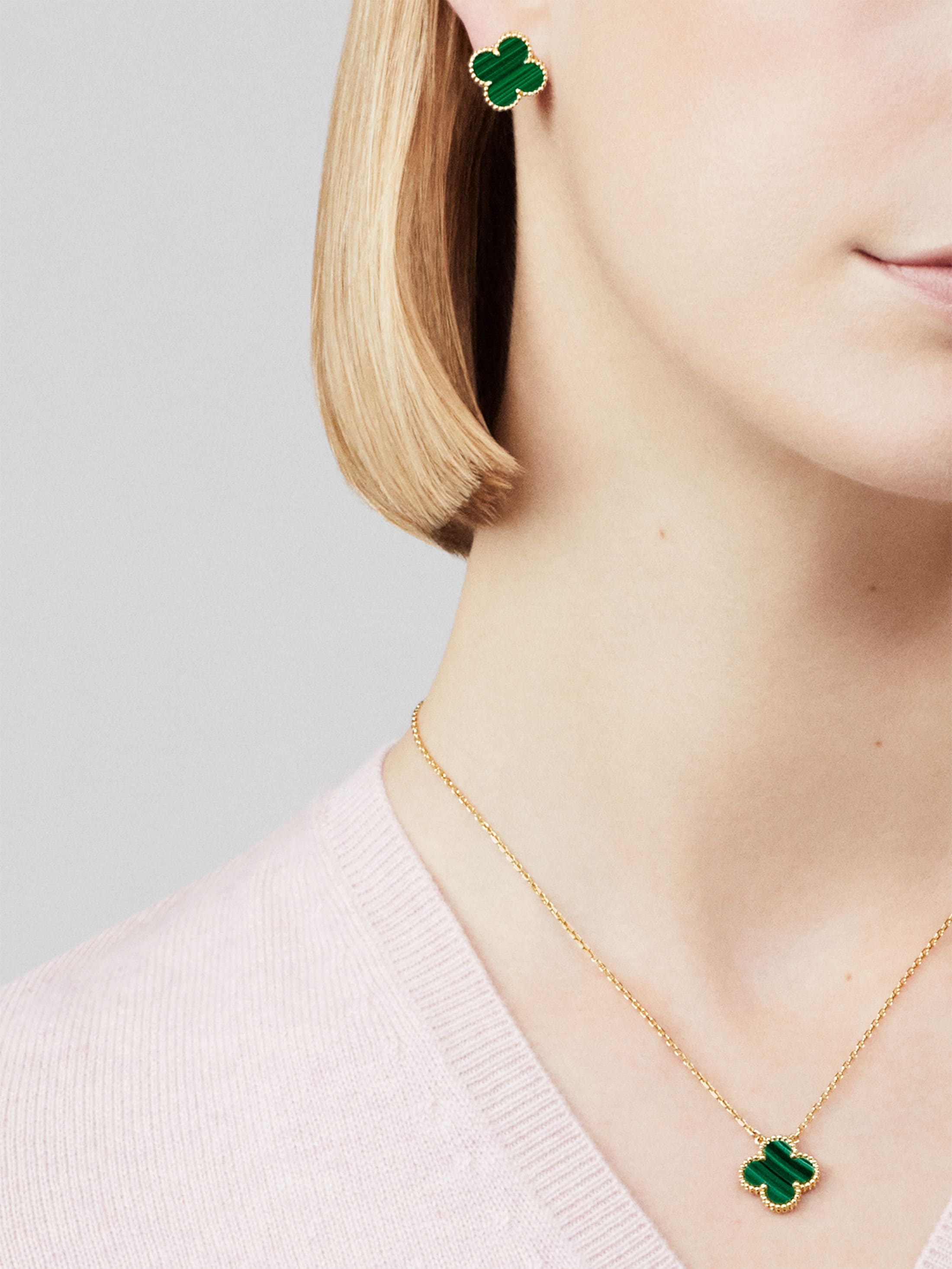 Van cleef green clearance necklace