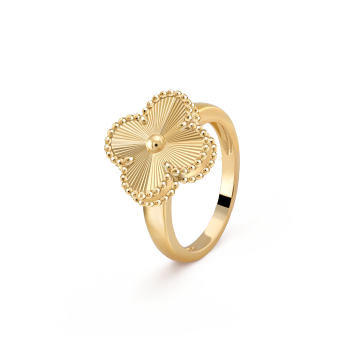 国内発送【VanCleef＆Arpels】Vintage Alhambra ギヨシェ リング Vintage Alhambra ring 18K yellow gold- Van Cleef & Arpels