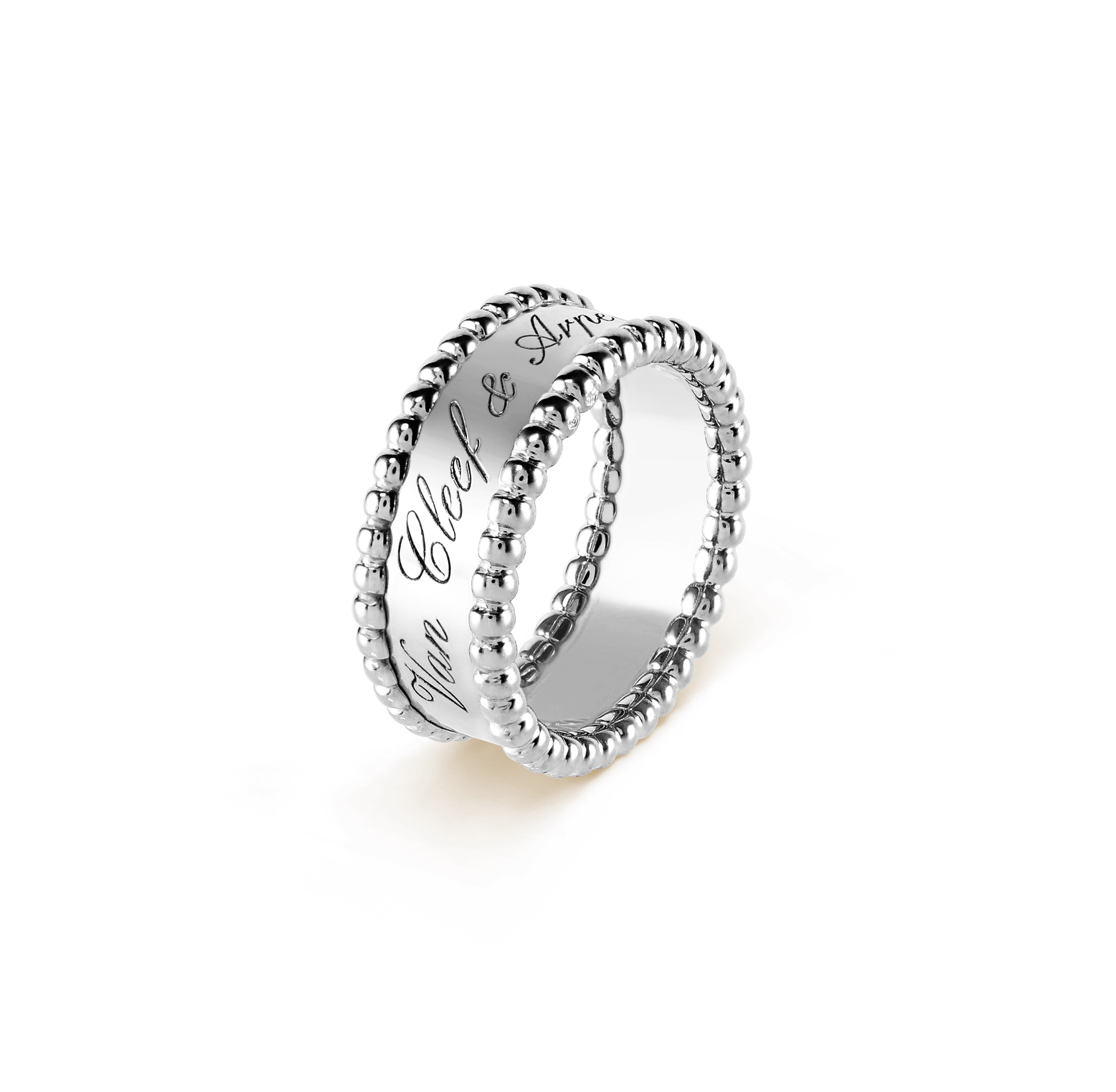 Perl e signature ring 18K white gold Van Cleef Arpels