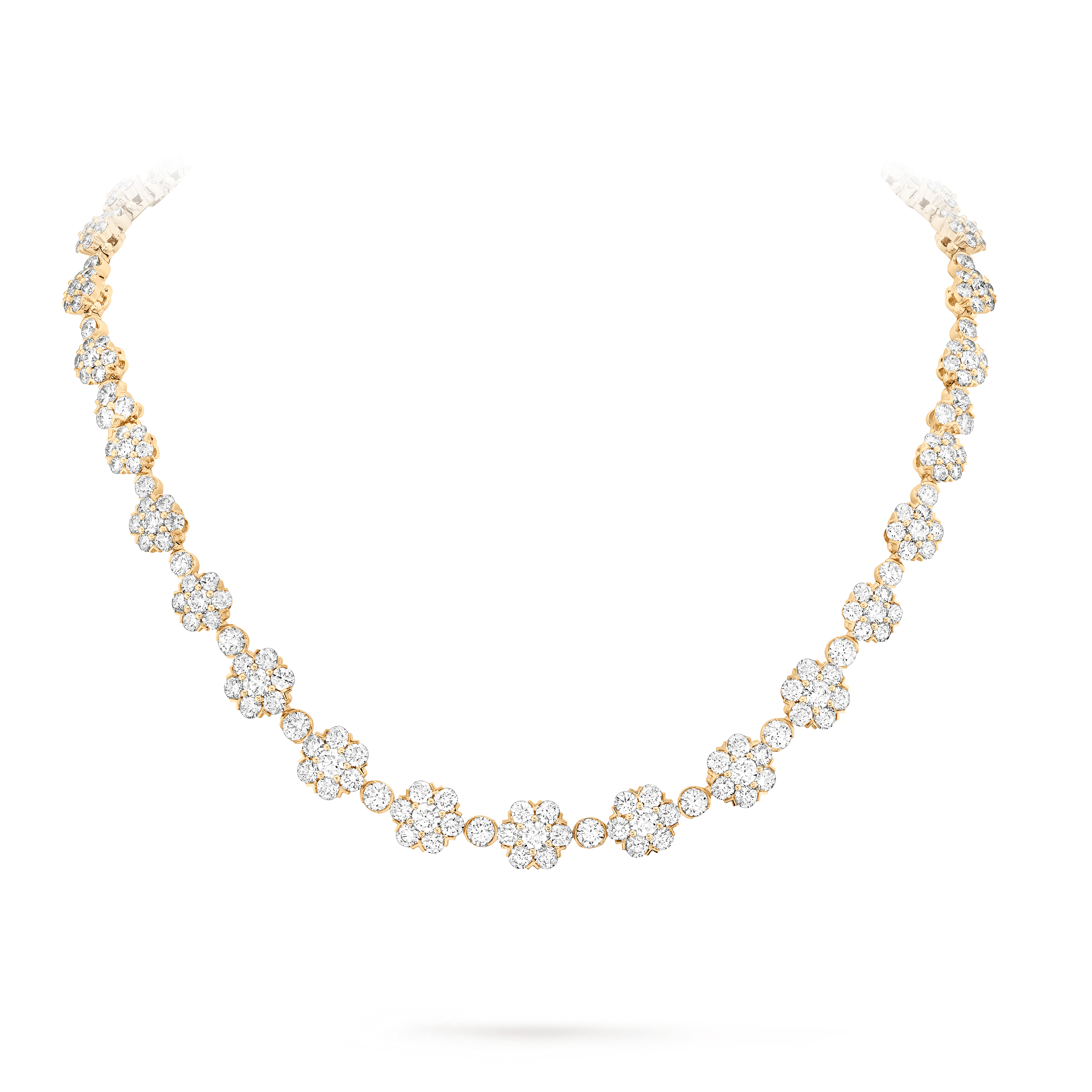 Snowflake transformable necklace, 18K yellow gold, Diamond:  680 stones,  61.72 carats, Detail, High Jewelry Necklace - Van Cleef & Arpels