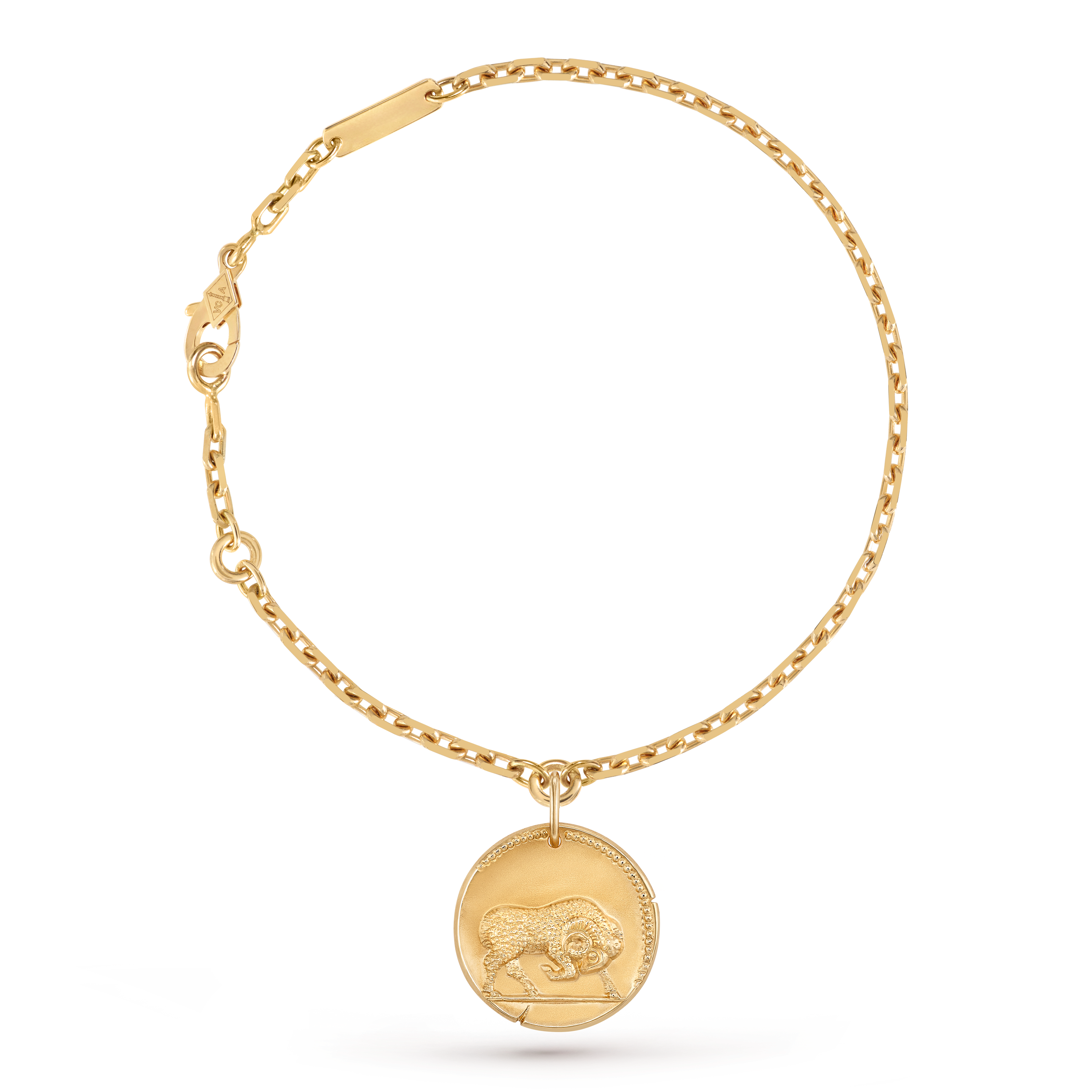 Zodiaque bracelet Arietis (Aries), 18K yellow gold, Three Fourth, Jewelry Bracelet - Van Cleef & Arpels
