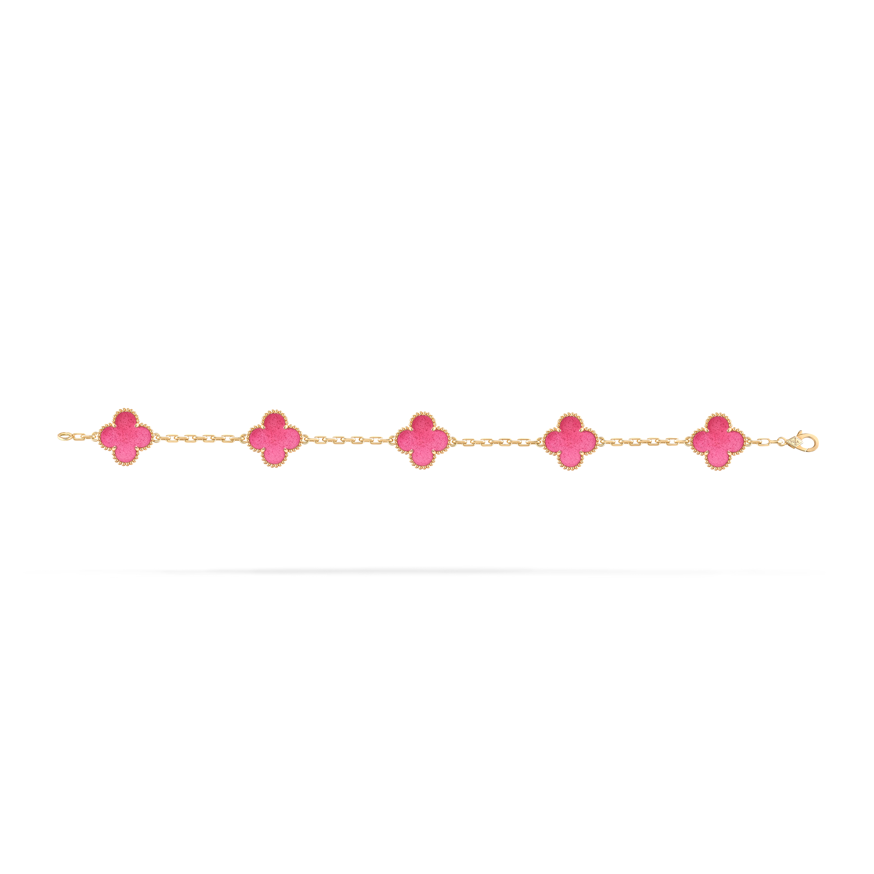 Vintage Alhambra手链，5枚四叶幸运主题图案, 18K黄金, Open, Jewelry Bracelet_梵克雅宝_Van Cleef & Arpels