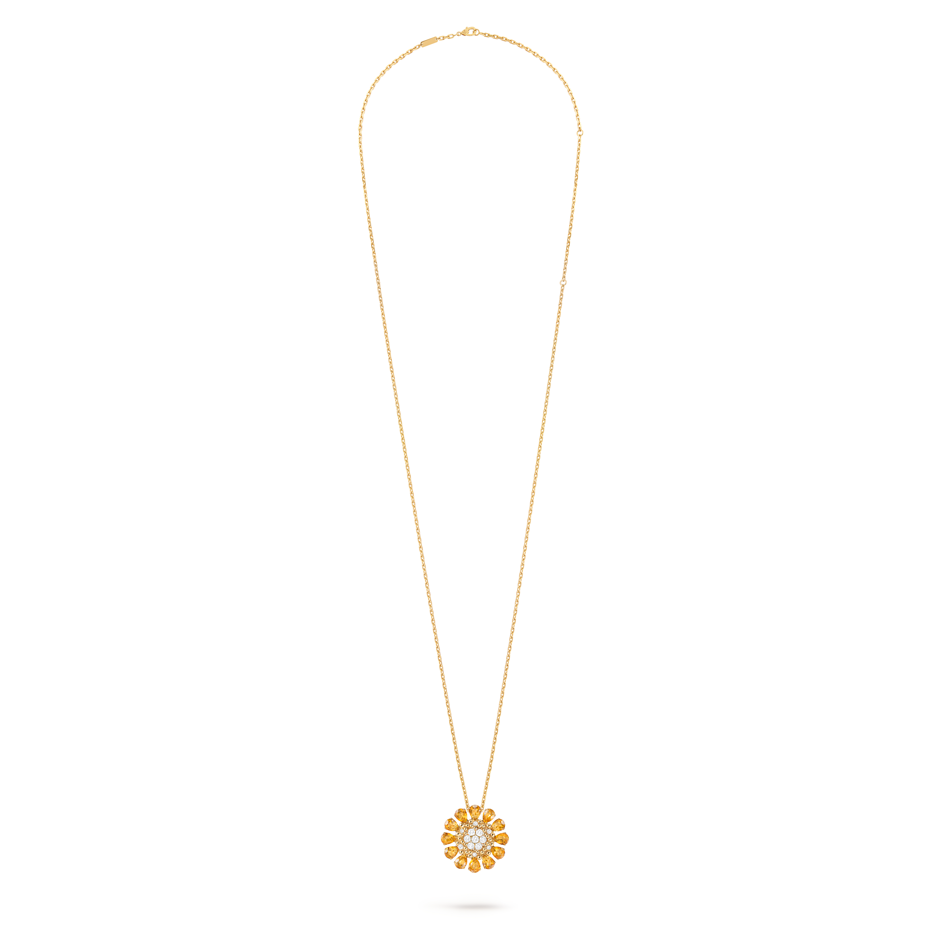 Fleurs d’Hawaï隐秘式腕表, 18K黄金, 珍珠母贝:  1 宝石, 钻石:  59颗,  2.63 克拉, 黄水晶:  12颗,  11.4 克拉, Detail, Watch_梵克雅宝_Van Cleef & Arpels