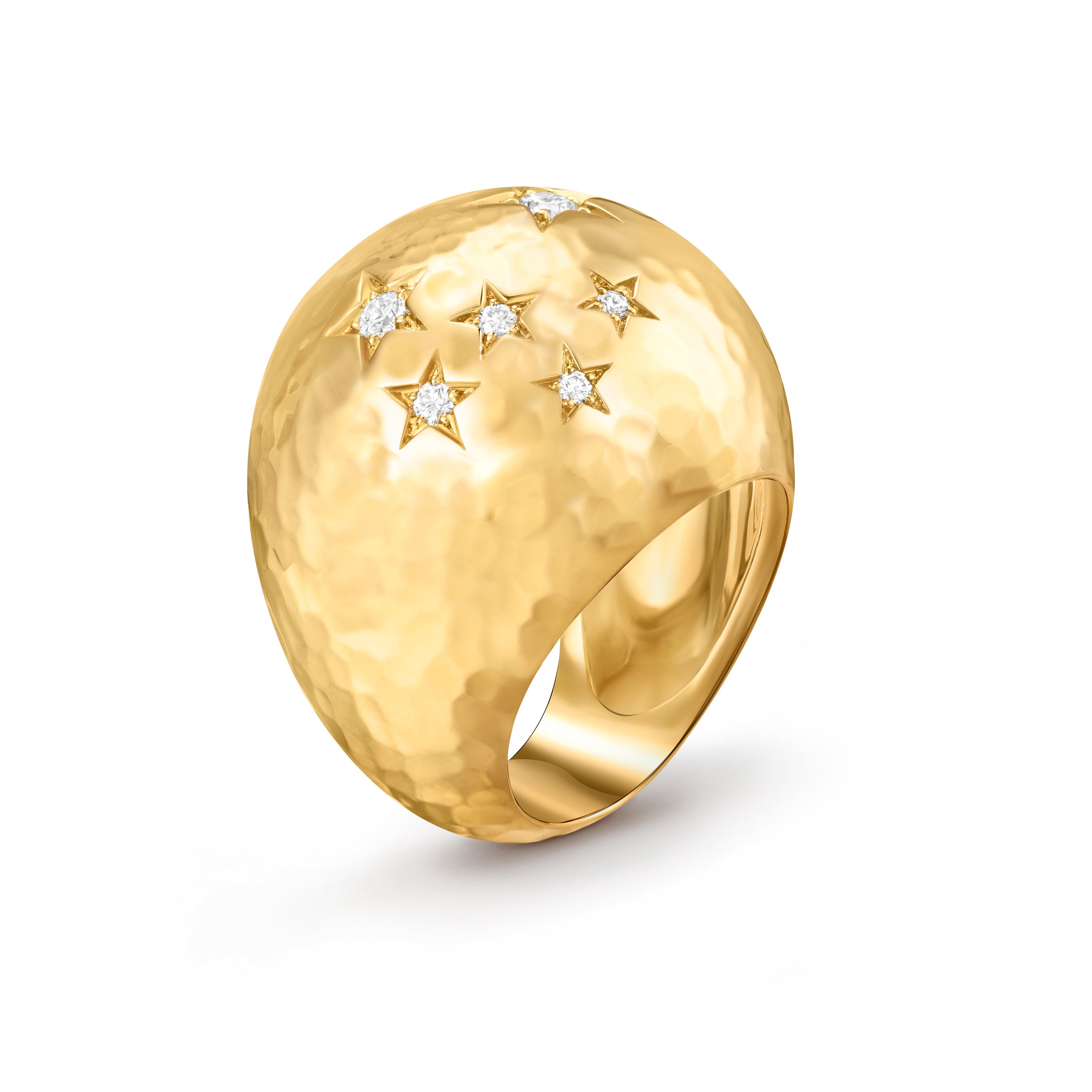 Sous les étoiles戒指, 18K黄金, 钻石:  8颗,  0.31 克拉, Three Fourth, Jewelry Ring_梵克雅宝_Van Cleef & Arpels
