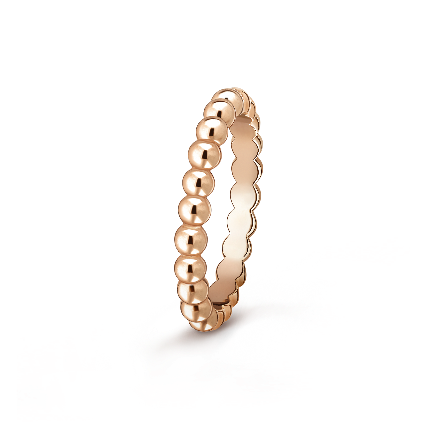Perlée pearls of gold ring, medium model 18K white gold- Van Perlée pearls of gold ring, medium model 18K white gold- Van