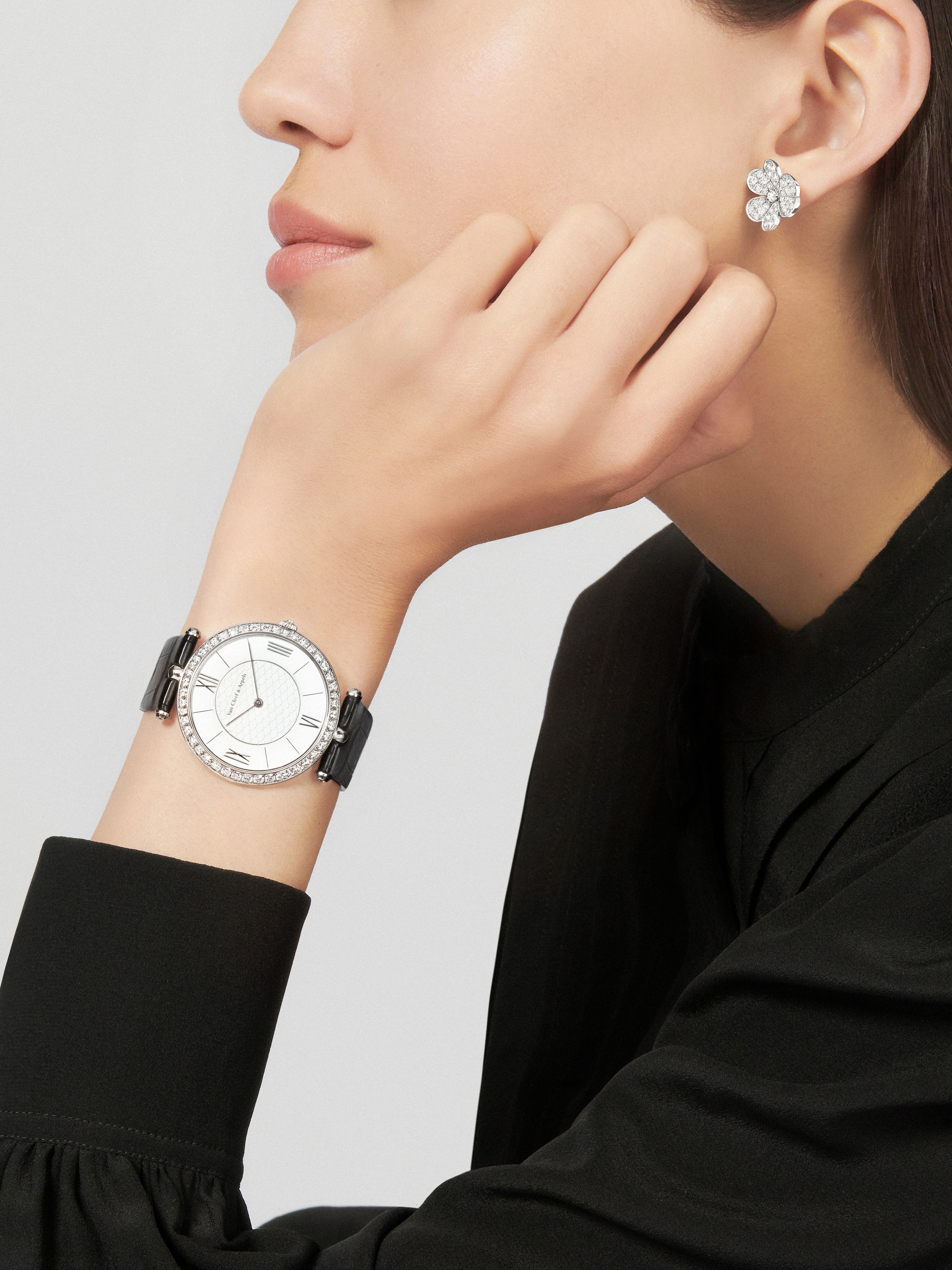 Pierre Arpels腕表，38毫米, 18K白金, 钻石:  81颗,  2.76 克拉, Worn Alternative, Watch_梵克雅宝_Van Cleef & Arpels