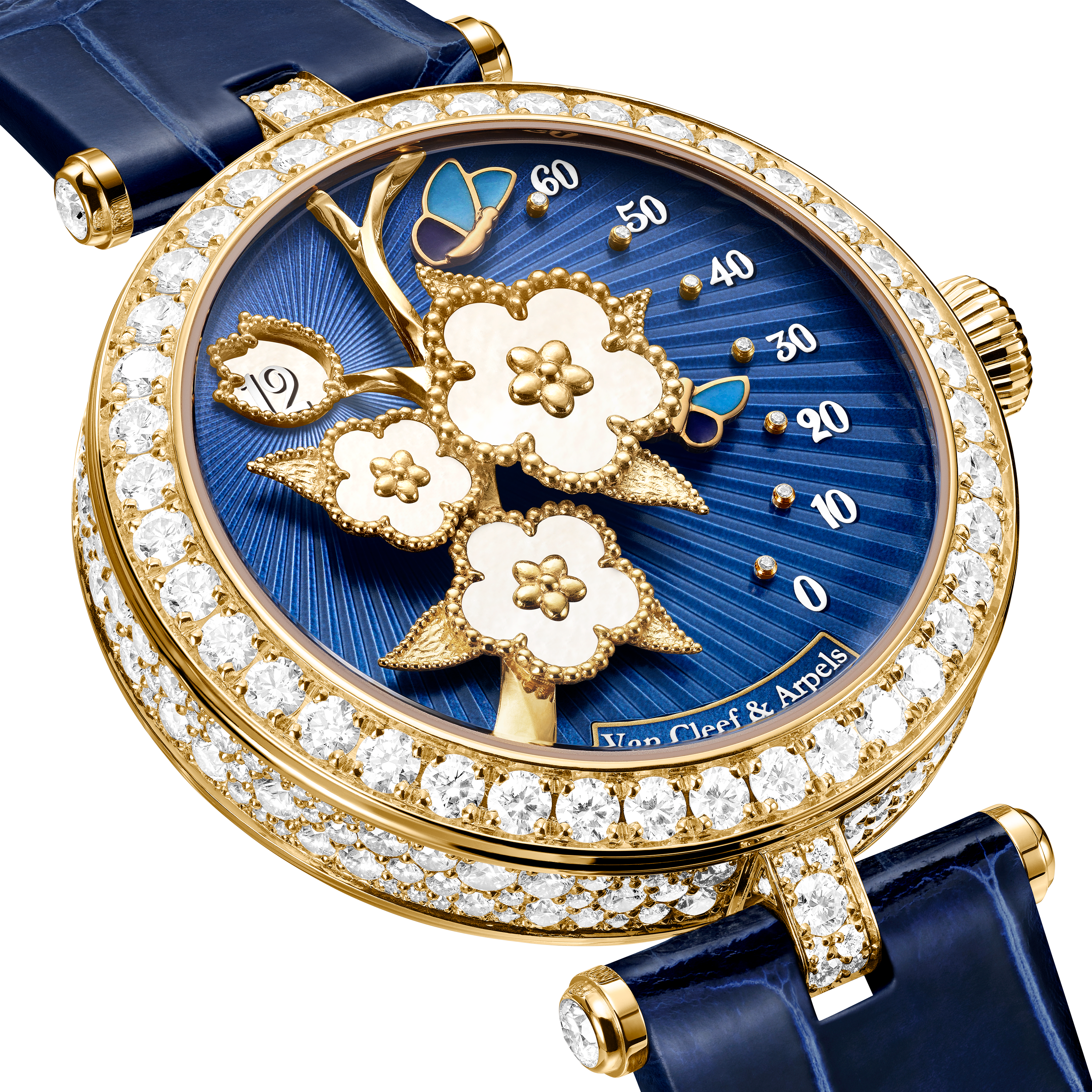 Lady Lucky Spring Butterfly, 18K黄金, 珍珠母贝:  3颗, 钻石:  326颗,  4.65 克拉, Detail, Watch_梵克雅宝_Van Cleef & Arpels