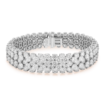 VCARPRQN00 - À Cheval手链，5排镶钻设计