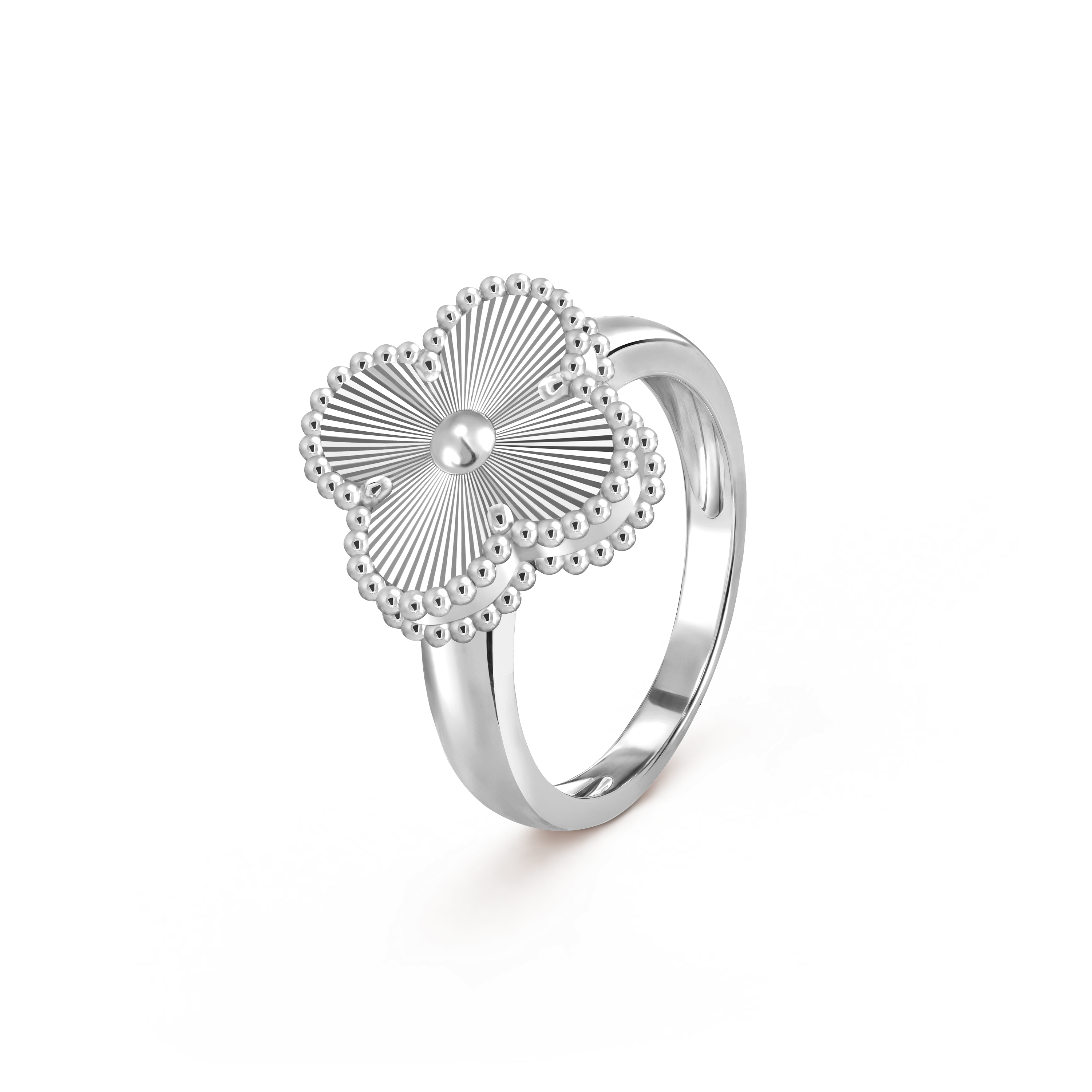 Vintage Alhambra戒指, 18K白金, Three Fourth, Jewelry Ring_梵克雅宝_Van Cleef & Arpels