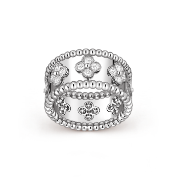 VCARO9ND00 - Perlée clovers ring, small model