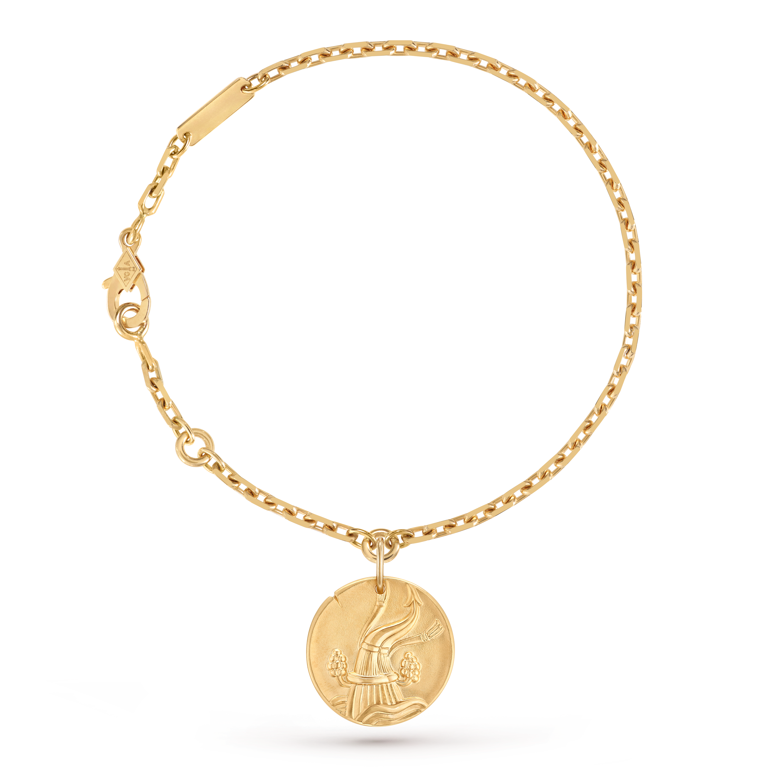 Zodiaque bracelet Aquarii (Aquarius), 18K yellow gold, Three Fourth, Jewelry Bracelet - Van Cleef & Arpels