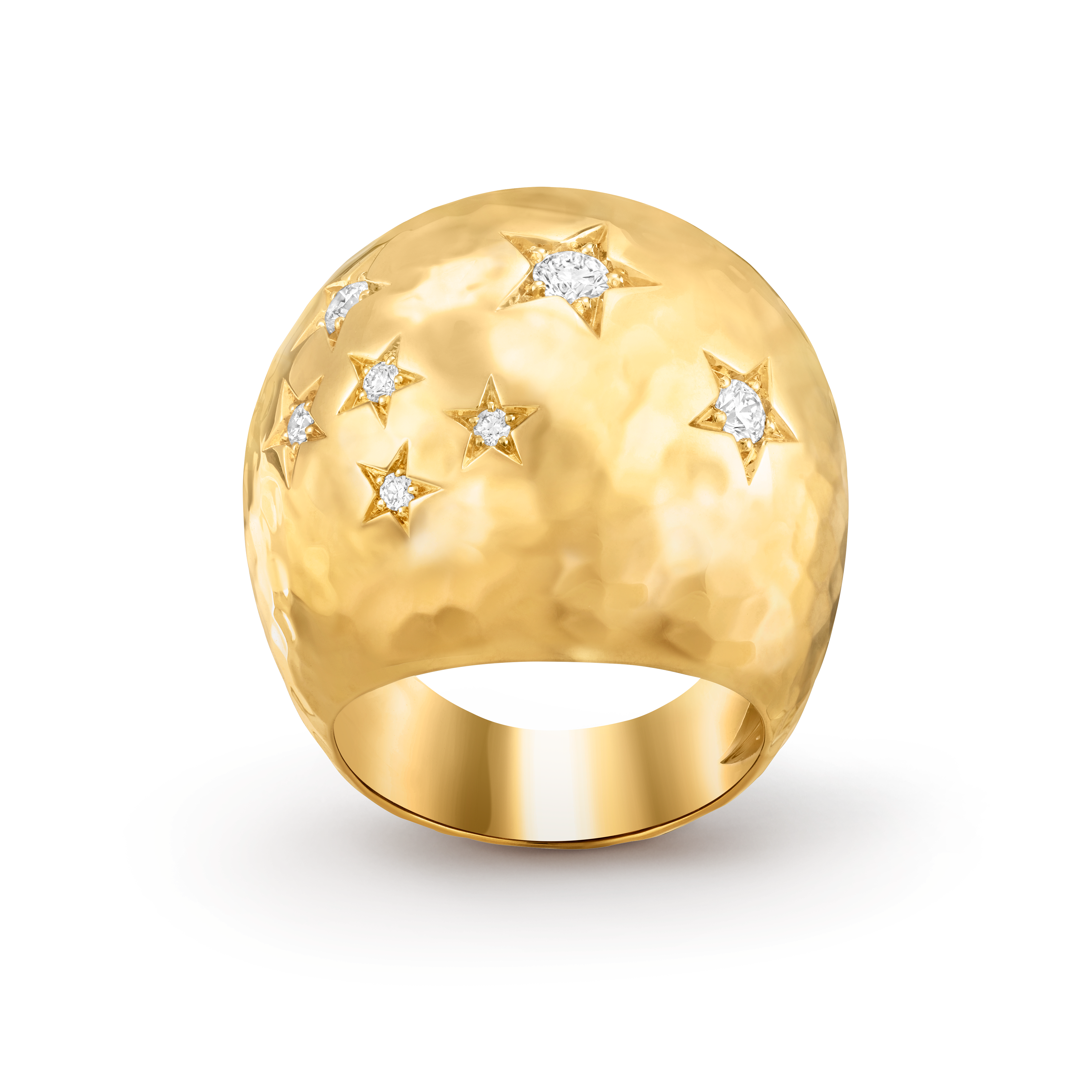 Sous les étoiles戒指, 18K黄金, 钻石:  8颗,  0.31 克拉, Front, Jewelry Ring_梵克雅宝_Van Cleef & Arpels