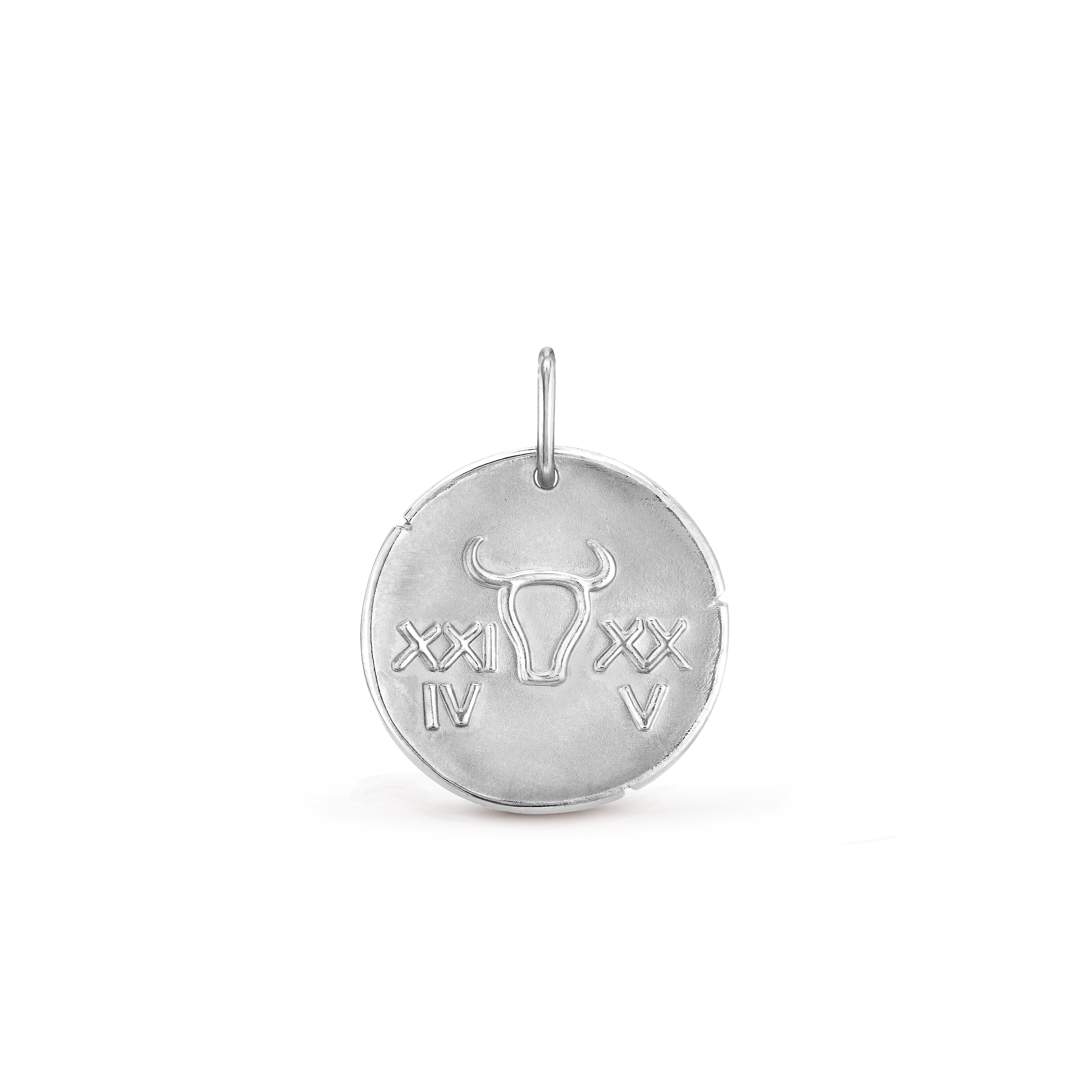 Zodiaque medal Tauri (Taurus), 18K white gold, Back, Jewelry Pendent - Van Cleef & Arpels