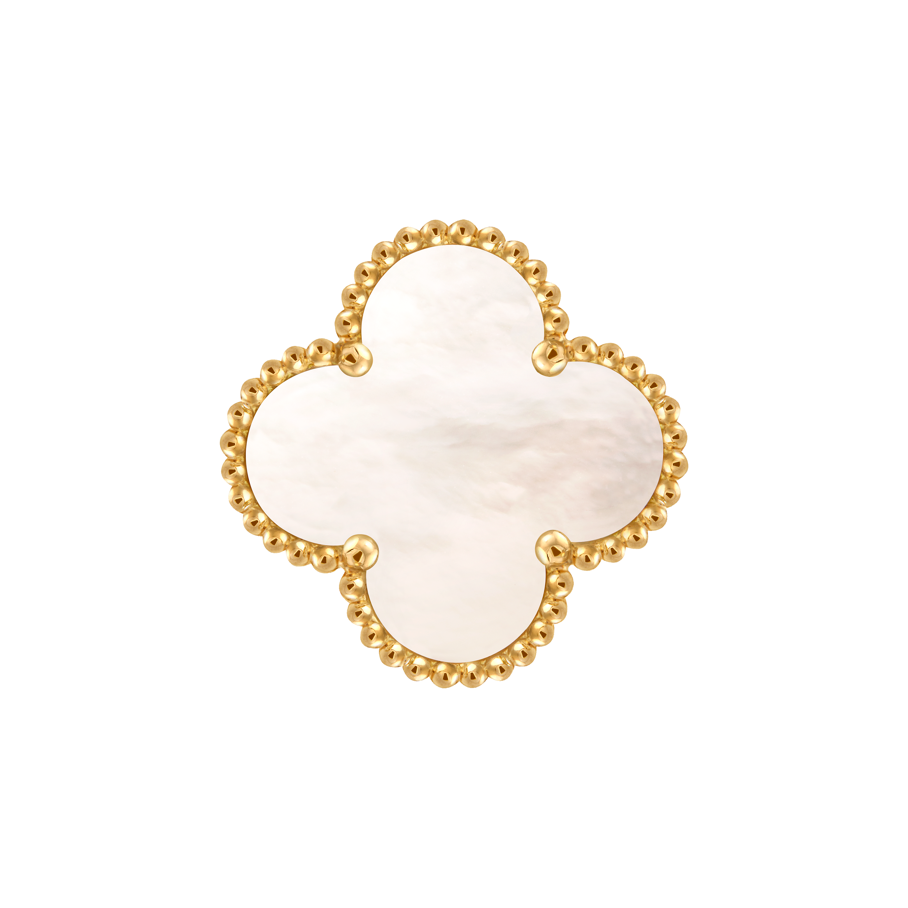 Magic Alhambra ring, 18K yellow gold, Mother-of-pearl:  1 stone, Top, Jewelry Ring - Van Cleef & Arpels