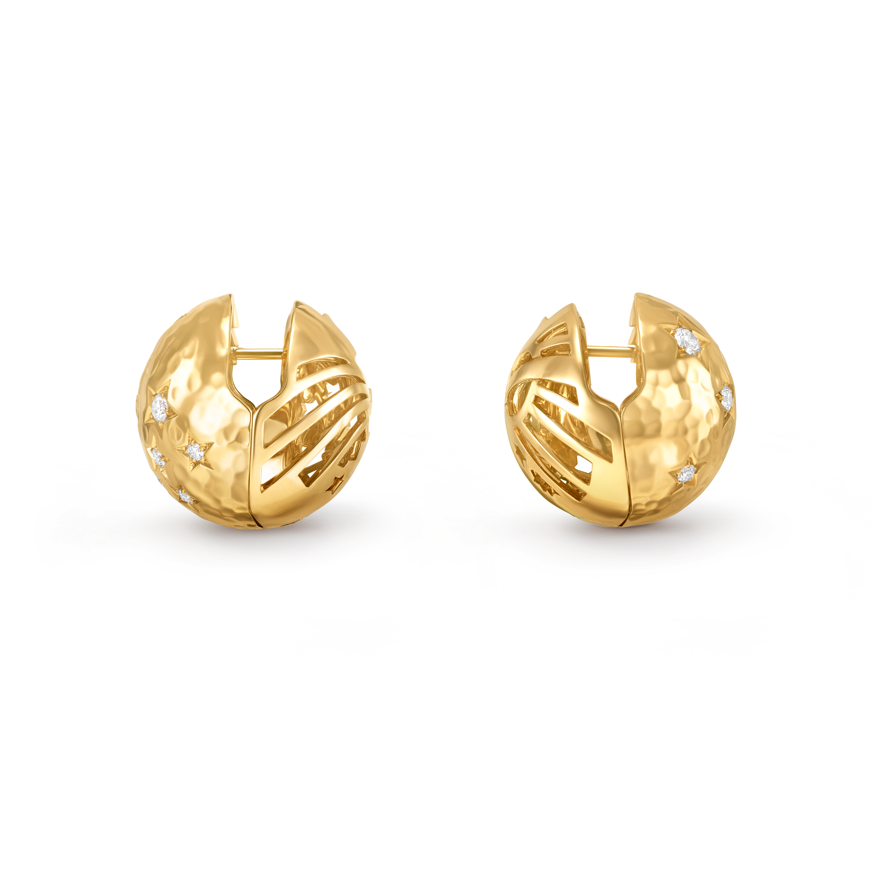 Sous les étoiles耳环, 18K黄金, 钻石:  16颗,  0.45 克拉, Profile, Jewelry Earrings_梵克雅宝_Van Cleef & Arpels