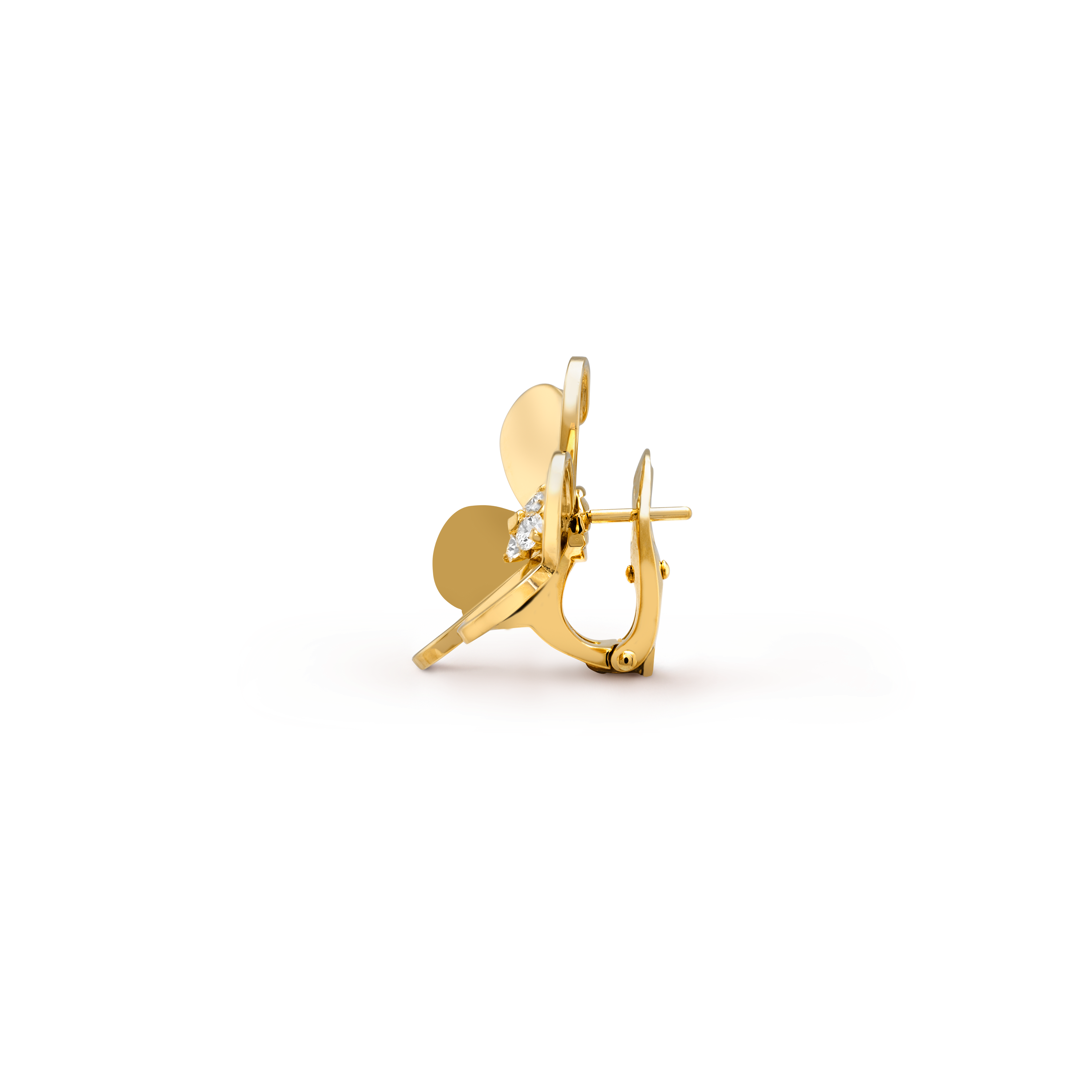 Frivole耳环，大号款式, 18K黄金, 钻石:  6颗,  0.32 克拉, Profile, Jewelry Earrings_梵克雅宝_Van Cleef & Arpels