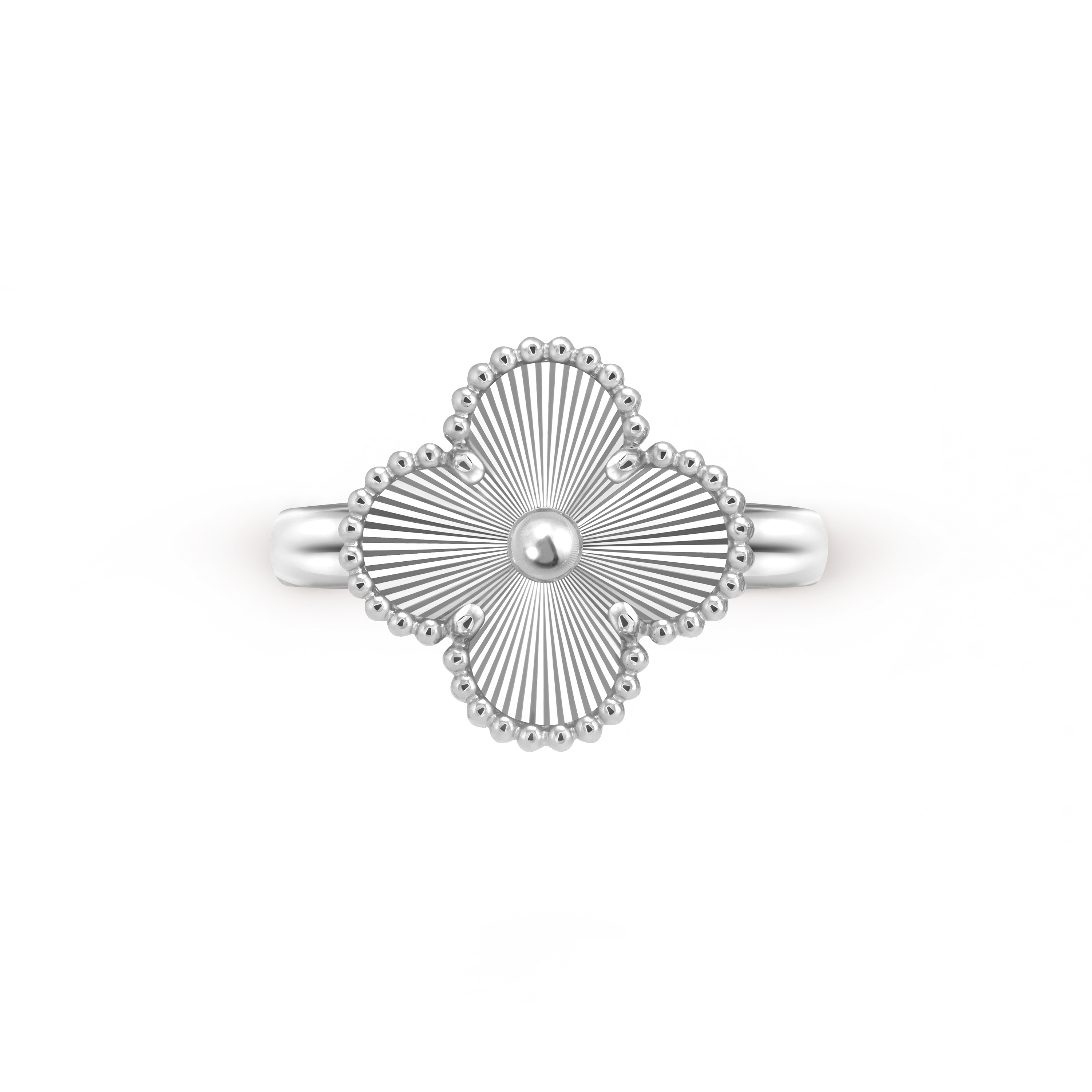 Vintage Alhambra戒指, 18K白金, Top, Jewelry Ring_梵克雅宝_Van Cleef & Arpels