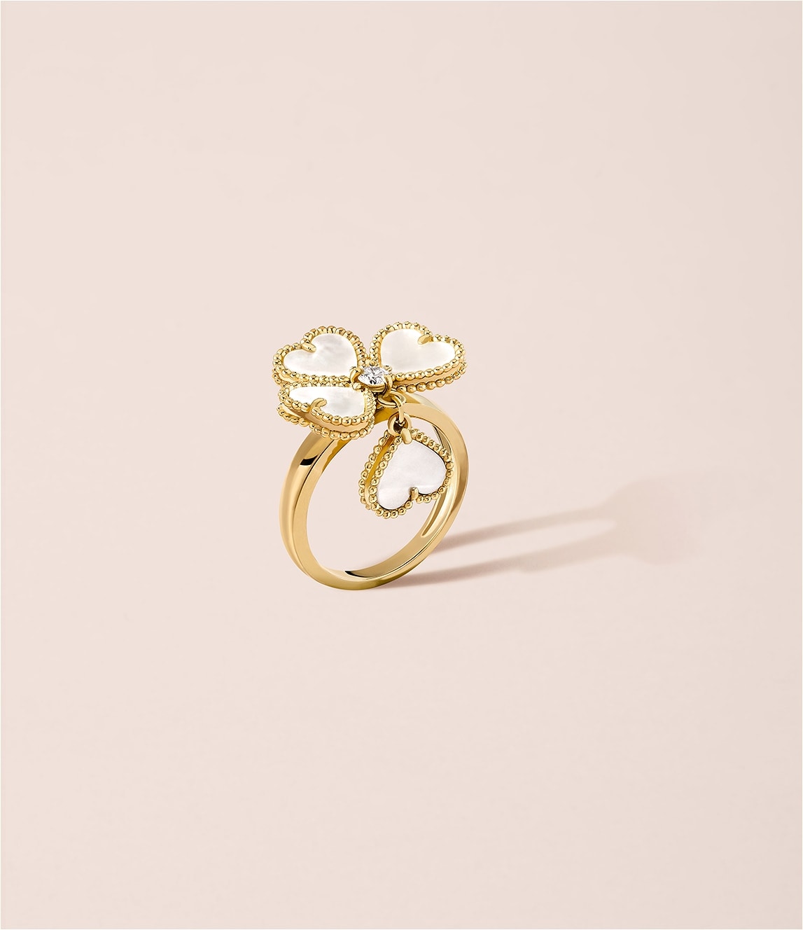 ◆VINTAGE◆【Van Cleef & Arpels】スウィートハート*リング Sweet Hearts ring 18K rose gold, Carnelian, Diamond - Van