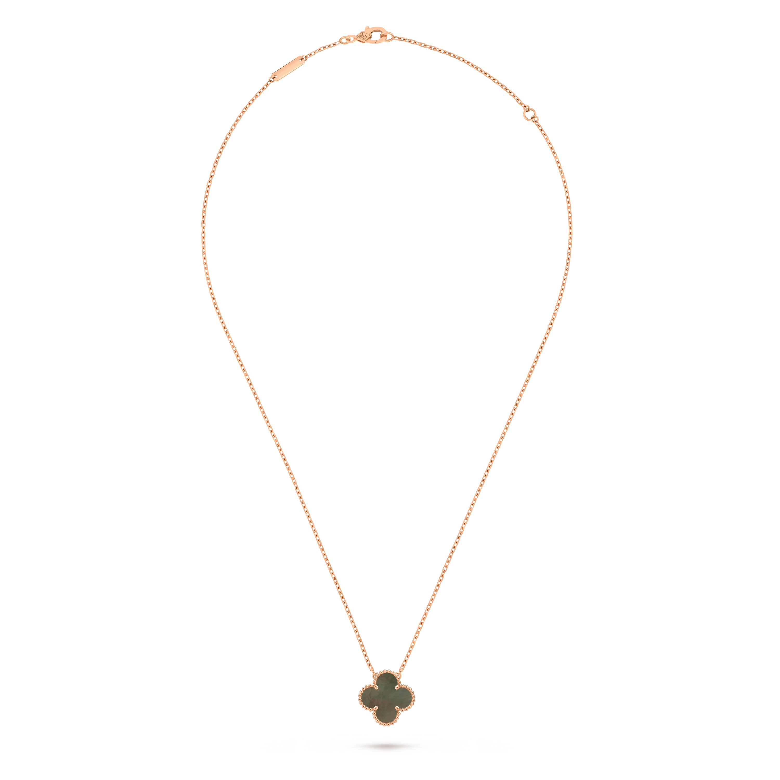 Vintage Alhambra吊坠, 18K玫瑰金, 珍珠母贝:  1 宝石, Front, Jewelry Pendent_梵克雅宝_Van Cleef & Arpels