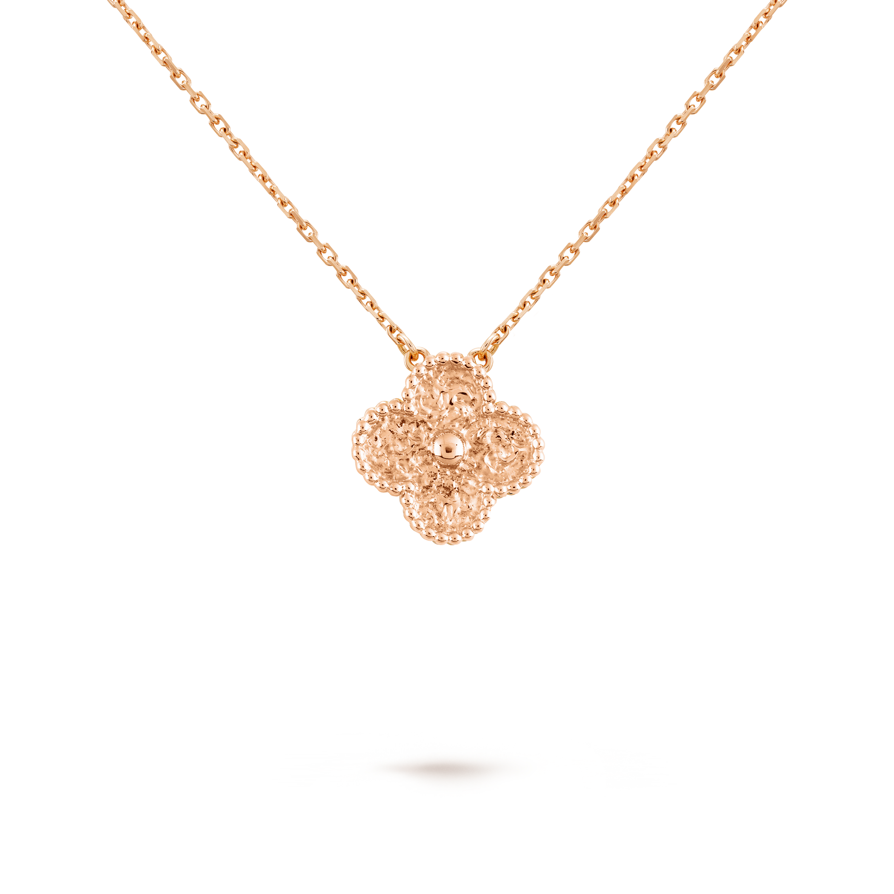 Vintage Alhambra pendant 18K rose gold- Van Cleef & Arpels