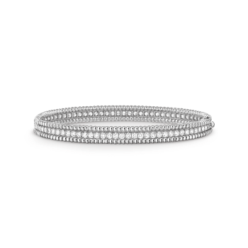 VCARP27J00 - Perlée diamonds手镯，单排镶钻设计，中号款式