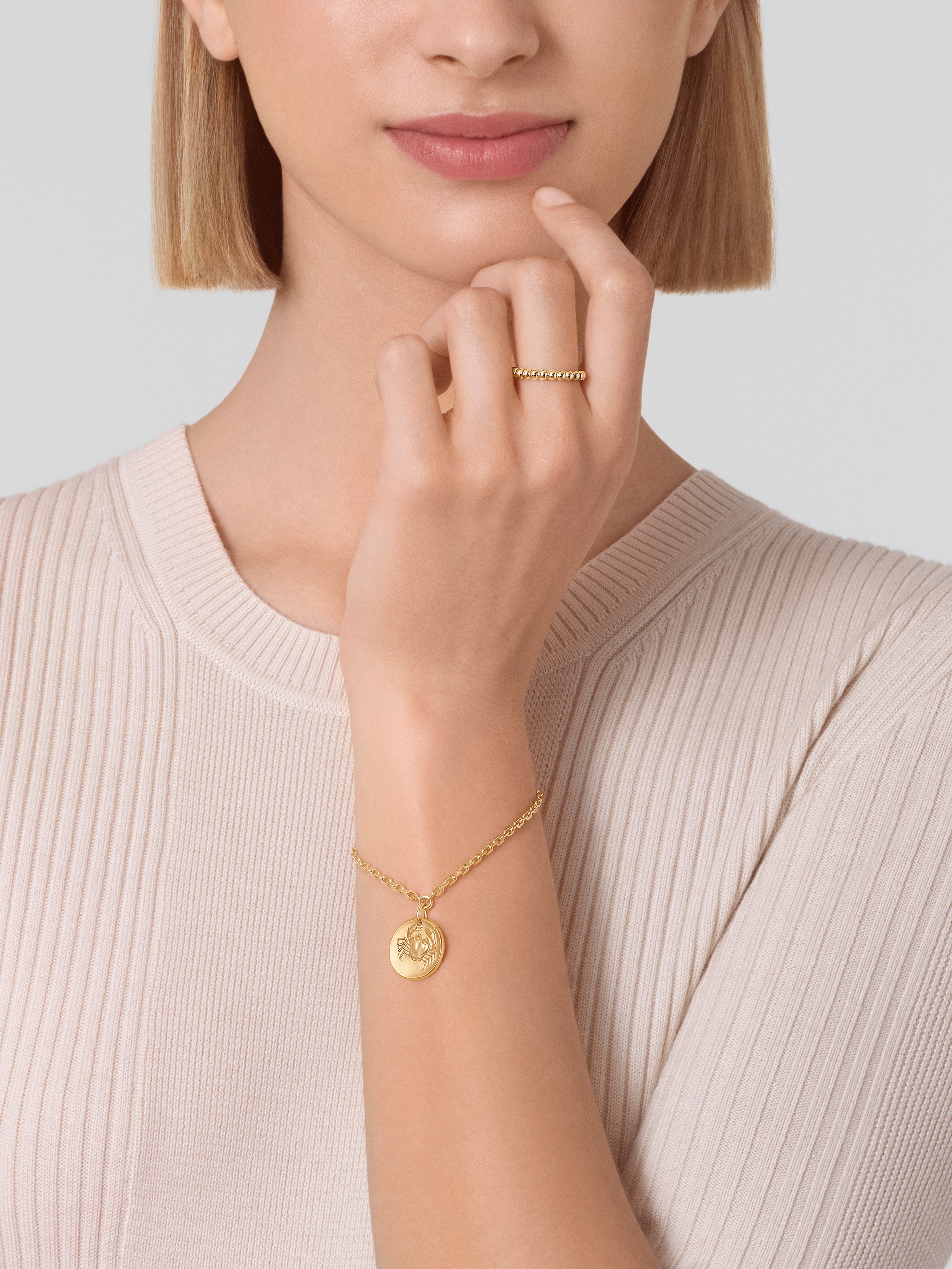 Zodiaque bracelet Cancri (Cancer), 18K yellow gold, Worn Alternative, Jewelry Bracelet - Van Cleef & Arpels