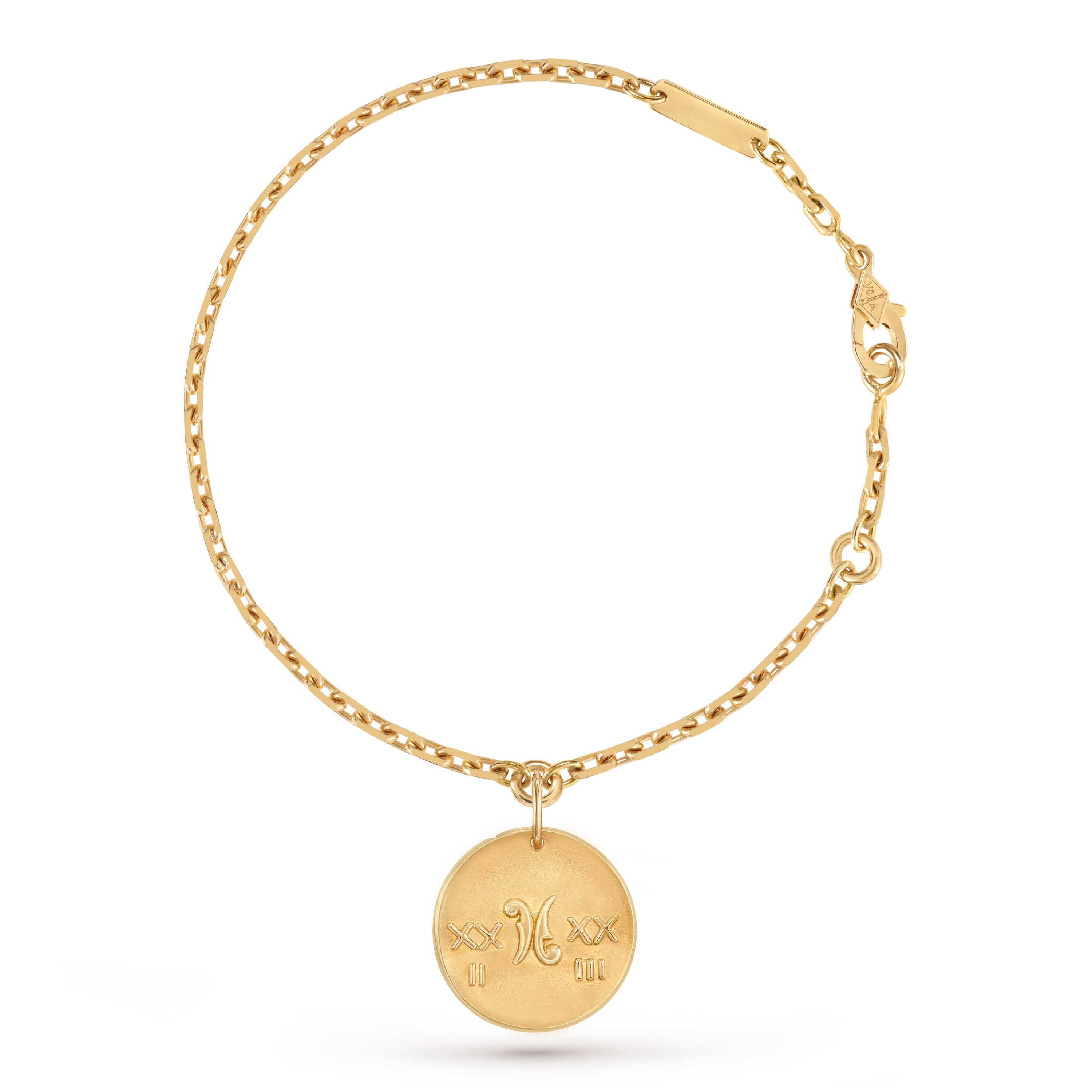 Zodiaque bracelet Piscium (Pisces), 18K yellow gold, Front, Jewelry Bracelet - Van Cleef & Arpels