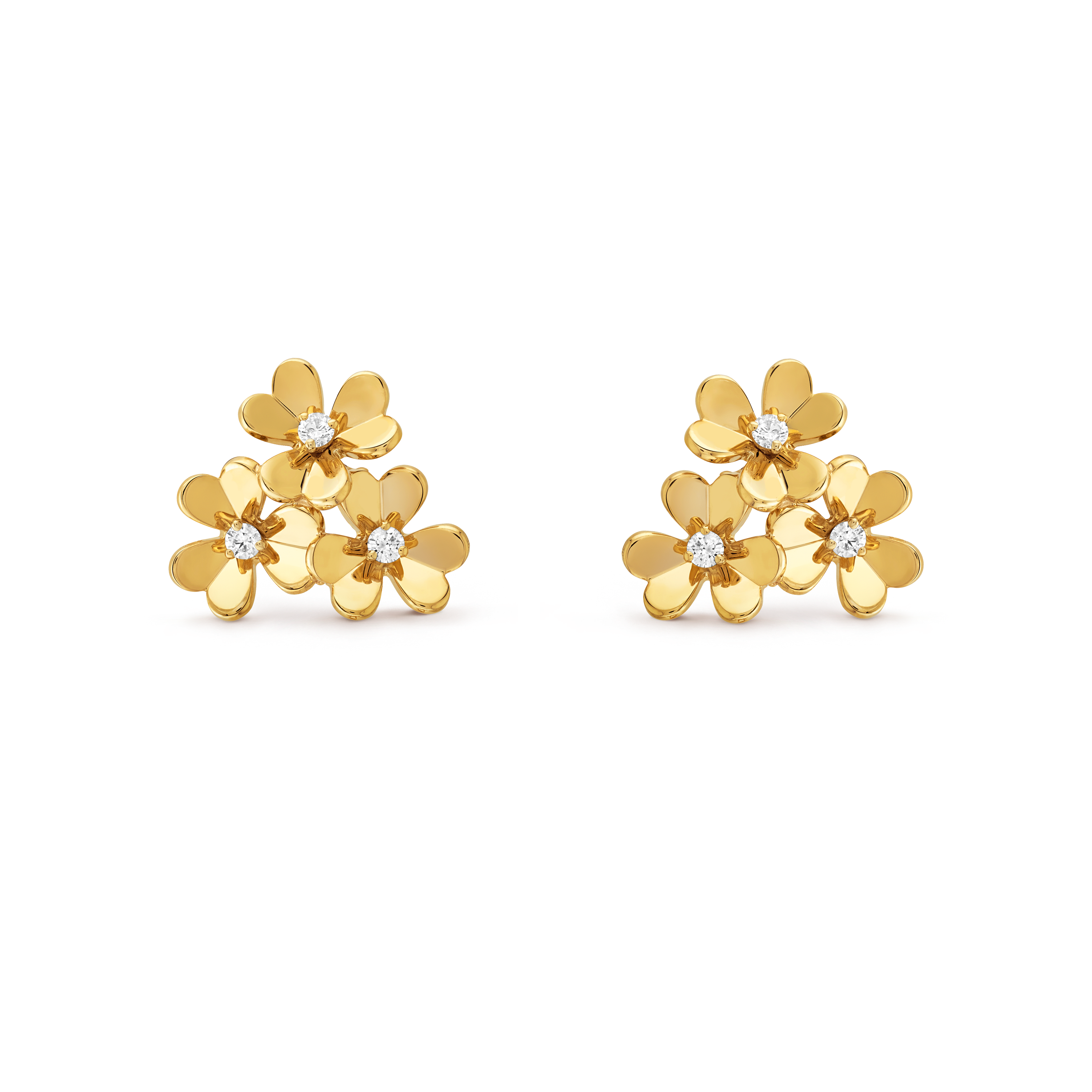 【VanCleef&Arpels】希少 Frivole earrings, ミニモデル Frivole earrings, mini model 18K yellow gold, Diamond - Van