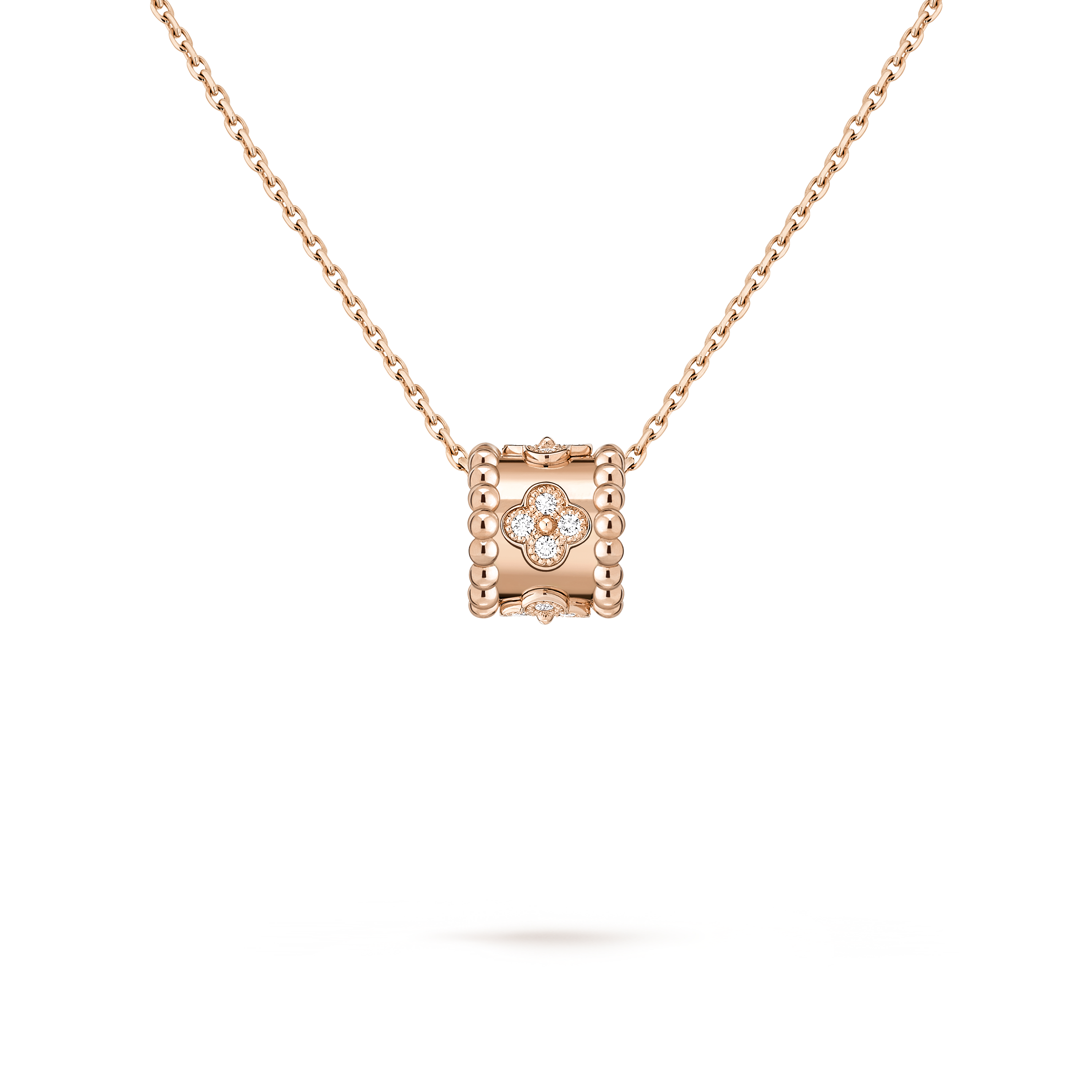 Sweet Hearts pendant 18K rose gold, Carnelian- Van Cleef