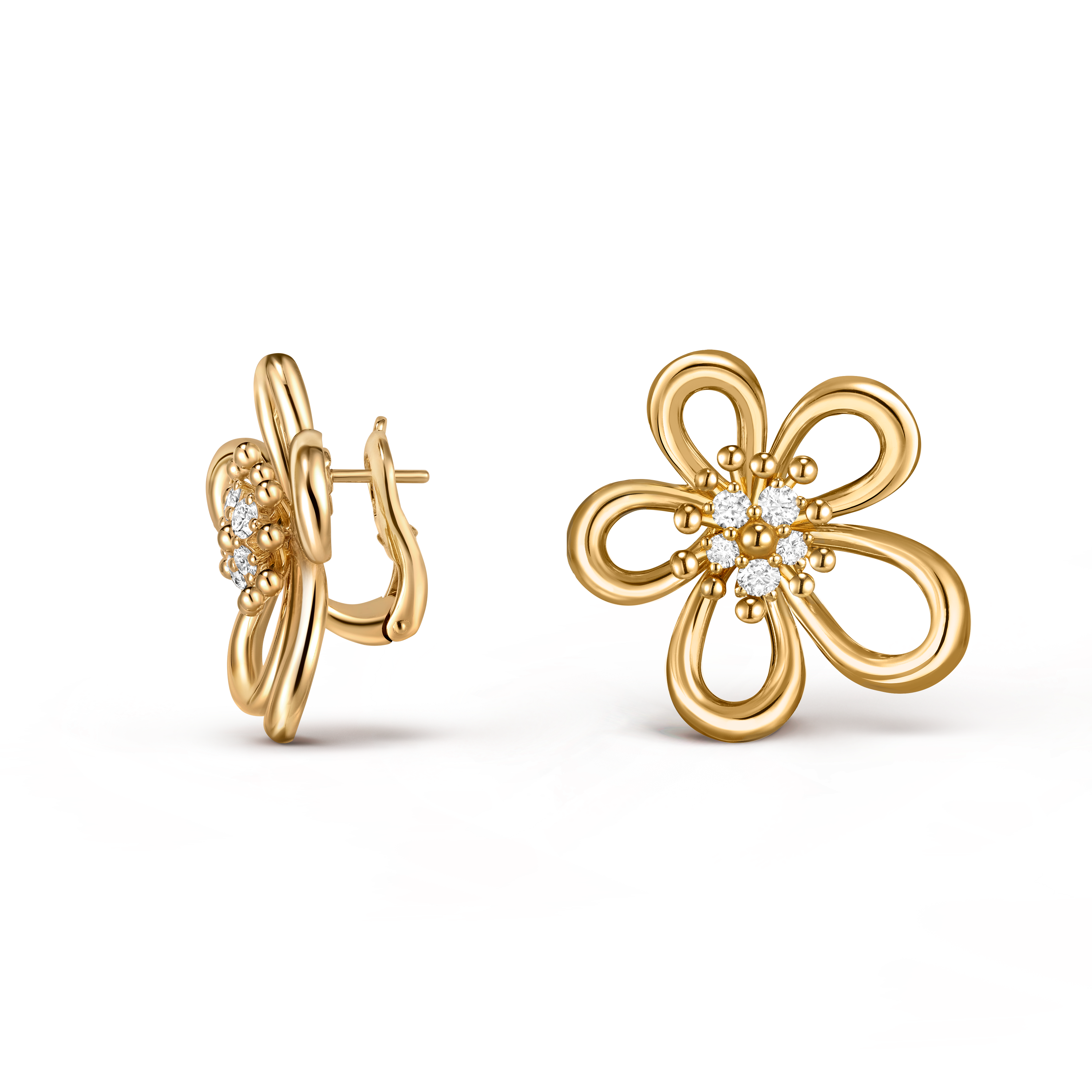 Flowerlace耳环, 18K黄金, 钻石:  10颗,  0.51 克拉, Profile, Jewelry Earrings_梵克雅宝_Van Cleef & Arpels