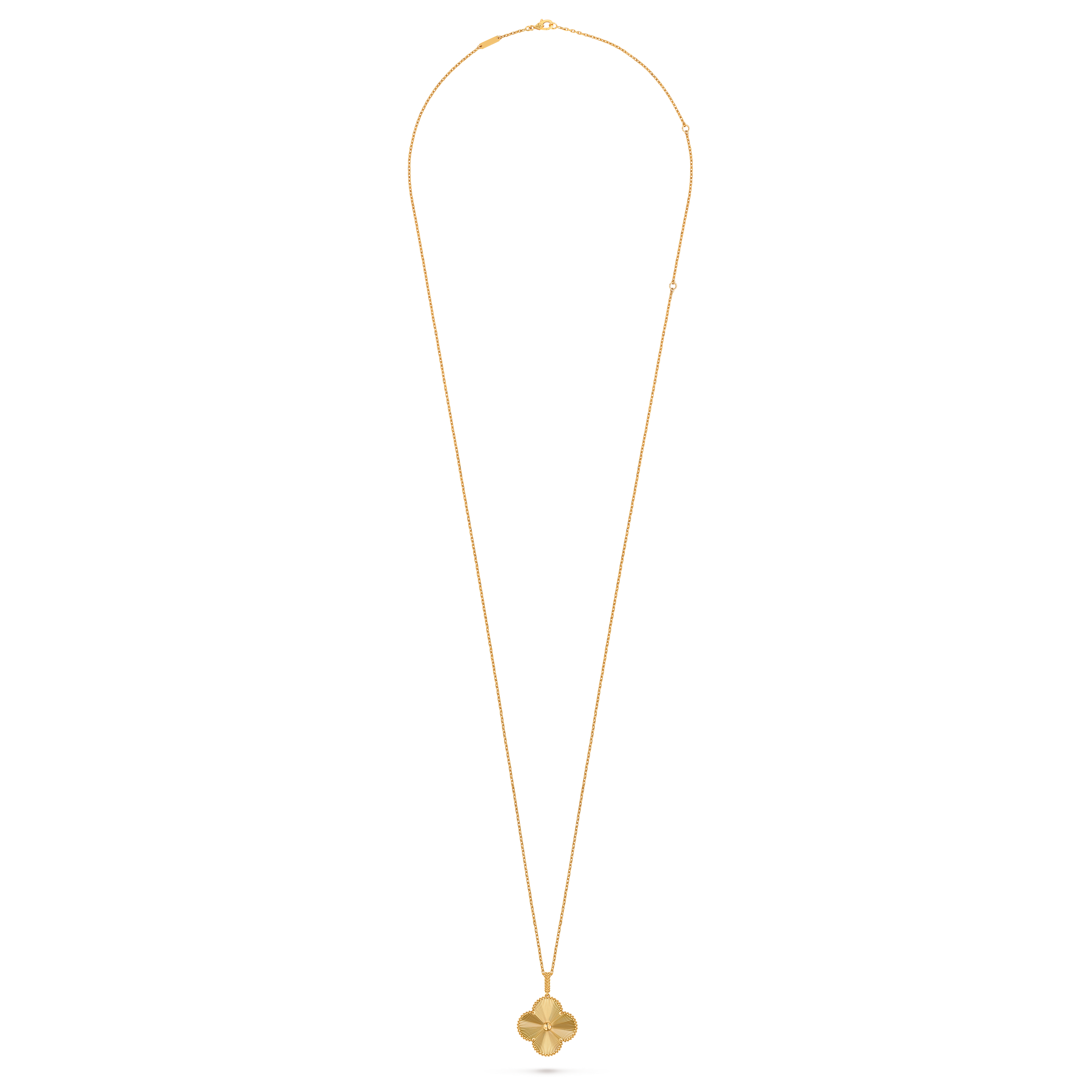 Magic Alhambra long necklace, 1 motif, 18K yellow gold, Detail Alternative, Jewelry Long Necklace - Van Cleef & Arpels