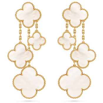 VCARD78900 - Magic Alhambra耳环，4枚四叶幸运图案