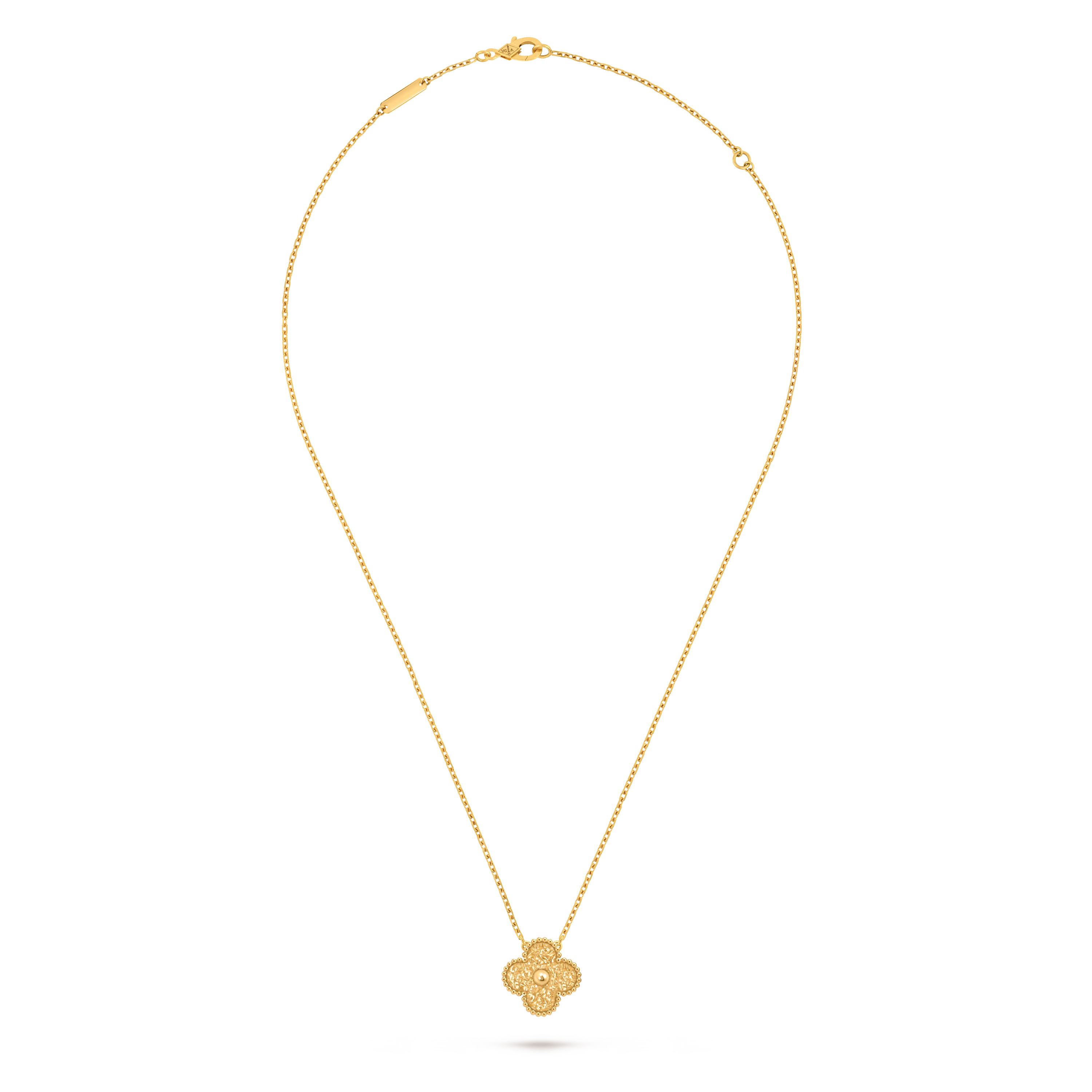 Vintage Alhambra吊坠, 18K黄金, Front, Jewelry Pendent_梵克雅宝_Van Cleef & Arpels