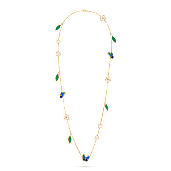 VCARPHZW00 - Lucky Spring Butterfly长项链，15枚主题图案