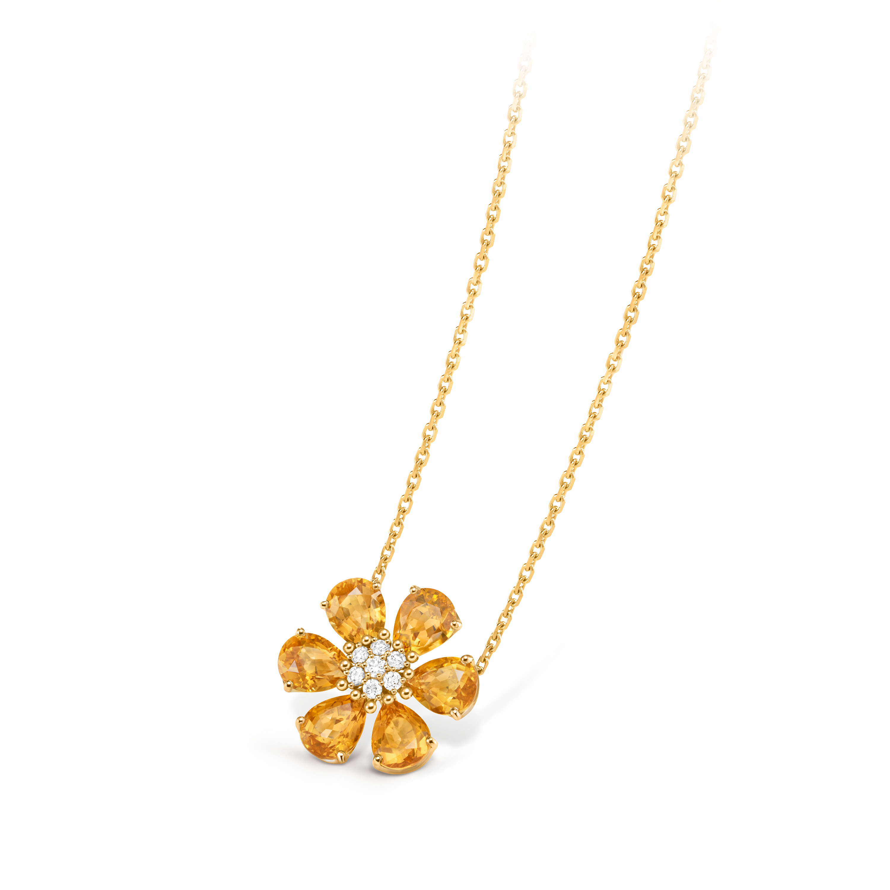 Lucky Spring pendant, open wings ladybug 18K rose gold