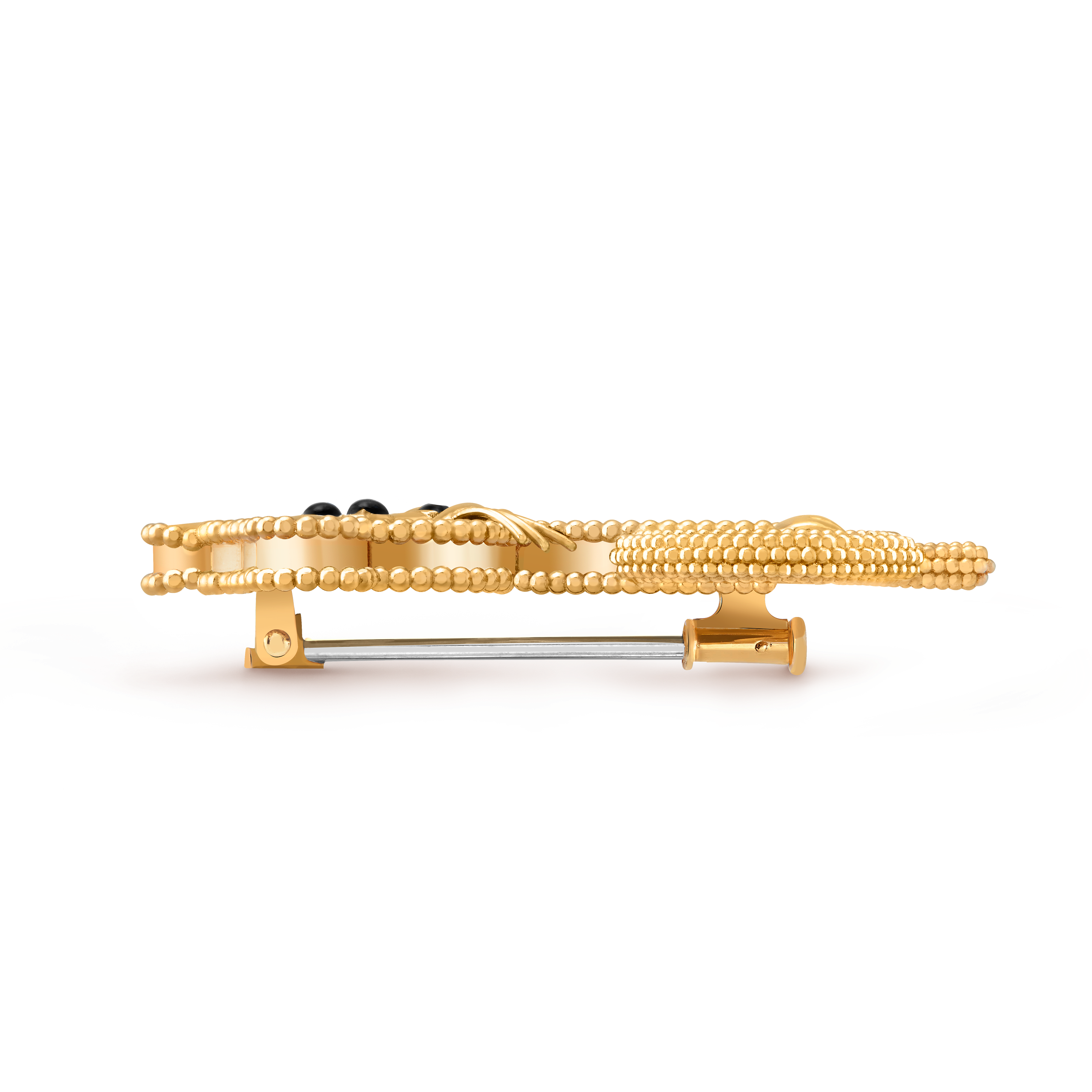 Lucky Animals Tiger胸针, 18K黄金, 珍珠母贝:  1 宝石, 缟玛瑙:  3颗, 虎眼石:  2颗, Profile, Jewelry Clip_梵克雅宝_Van Cleef & Arpels