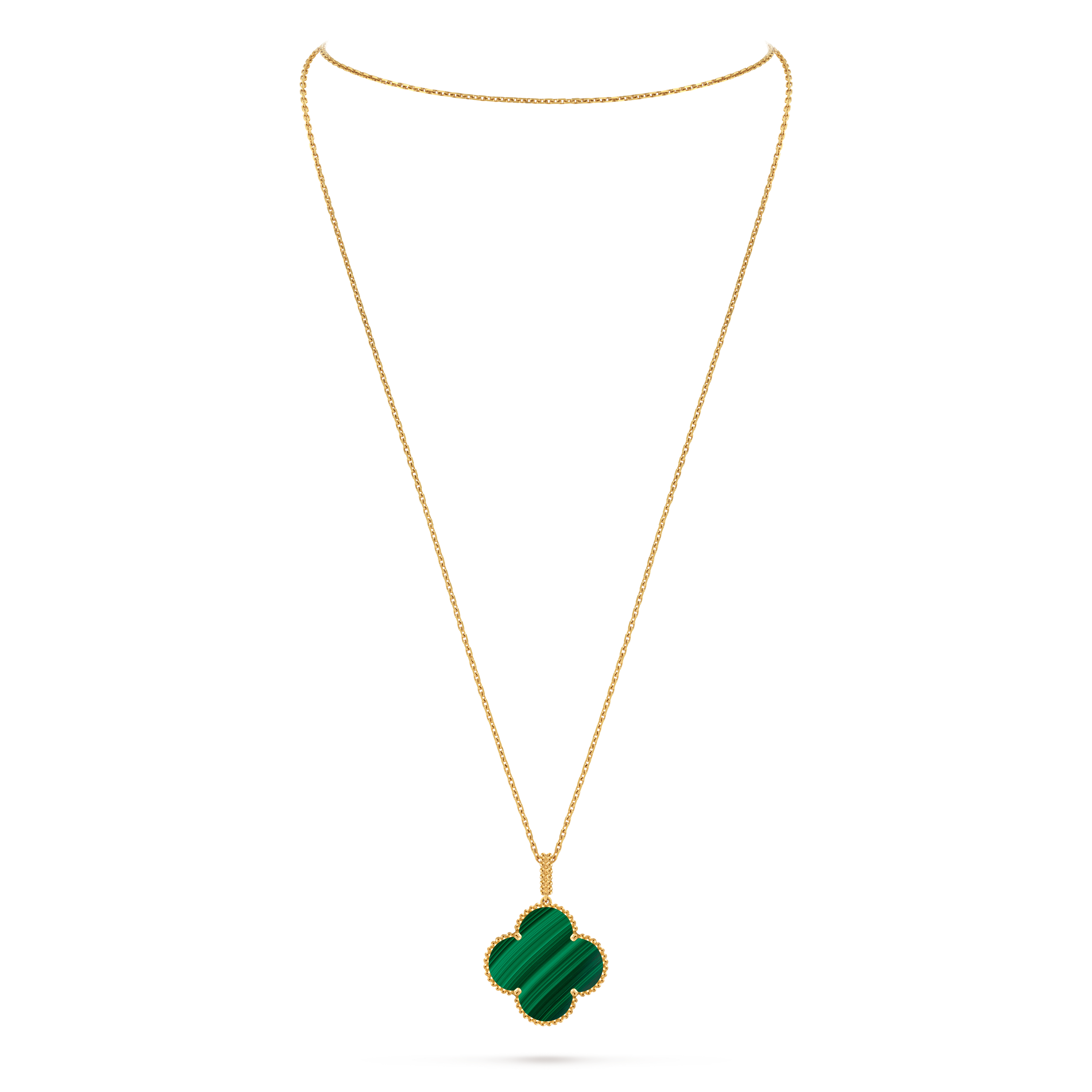 Magic Alhambra long necklace, 1 motif 18K yellow gold