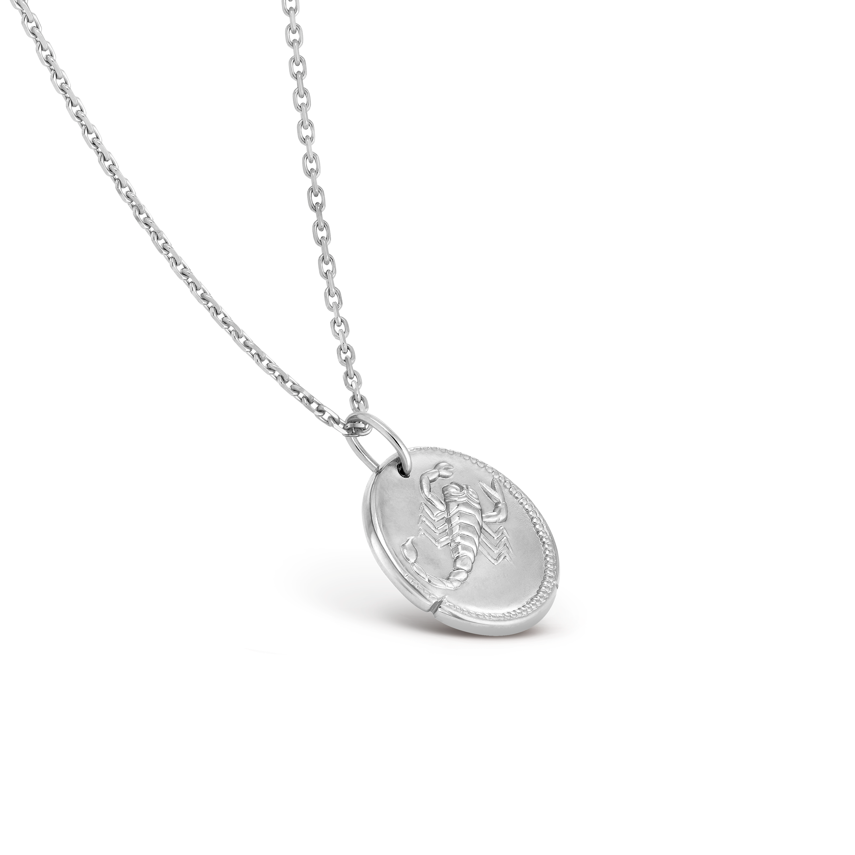 Zodiaque medal Scorpii (Scorpio), 18K white gold, Three Fourth, Jewelry Pendent - Van Cleef & Arpels