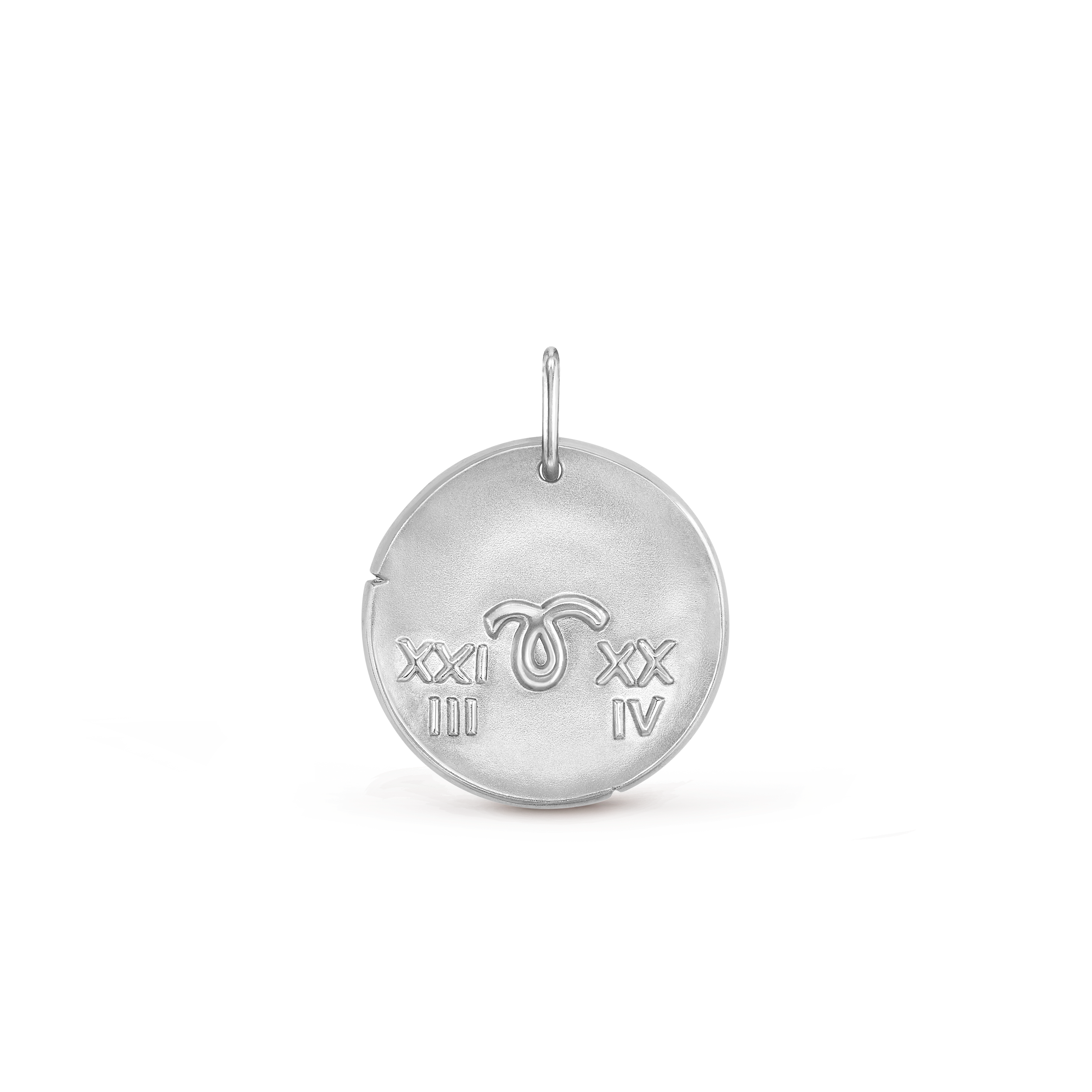 Zodiaque medal Arietis (Aries), 18K white gold, Back, Jewelry Pendent - Van Cleef & Arpels