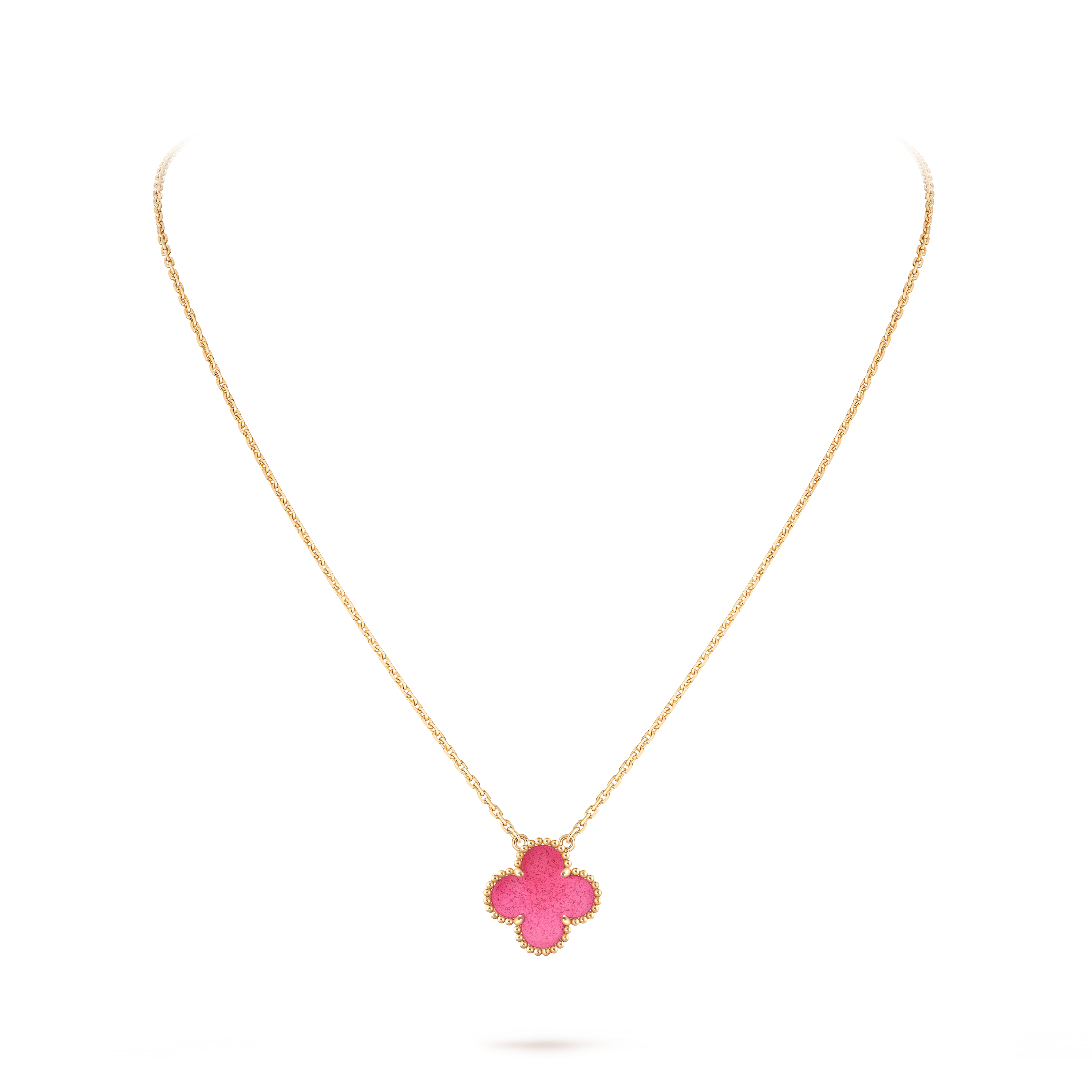 Vintage Alhambra吊坠, 18K黄金, Three Fourth, Jewelry Pendent_梵克雅宝_Van Cleef & Arpels