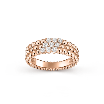 VCARPQM400 - Perlée diamonds ring, 3 rows