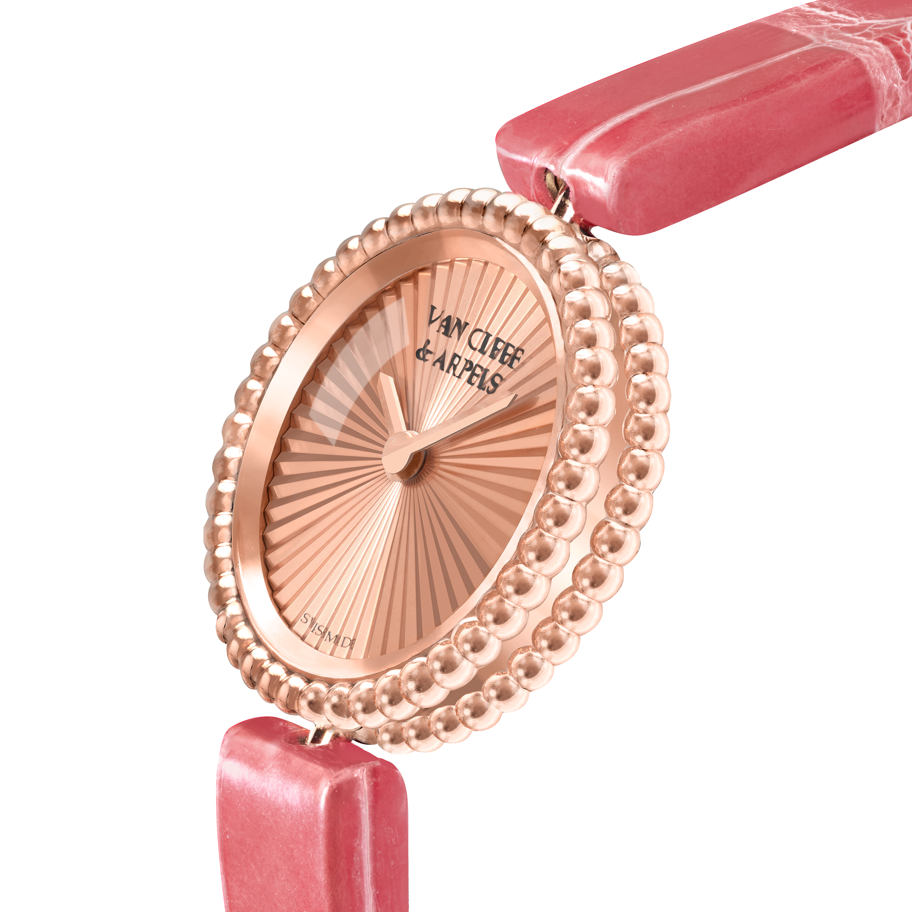 Perlée腕表，23毫米, 18K玫瑰金, Three Fourth, Watch_梵克雅宝_Van Cleef & Arpels
